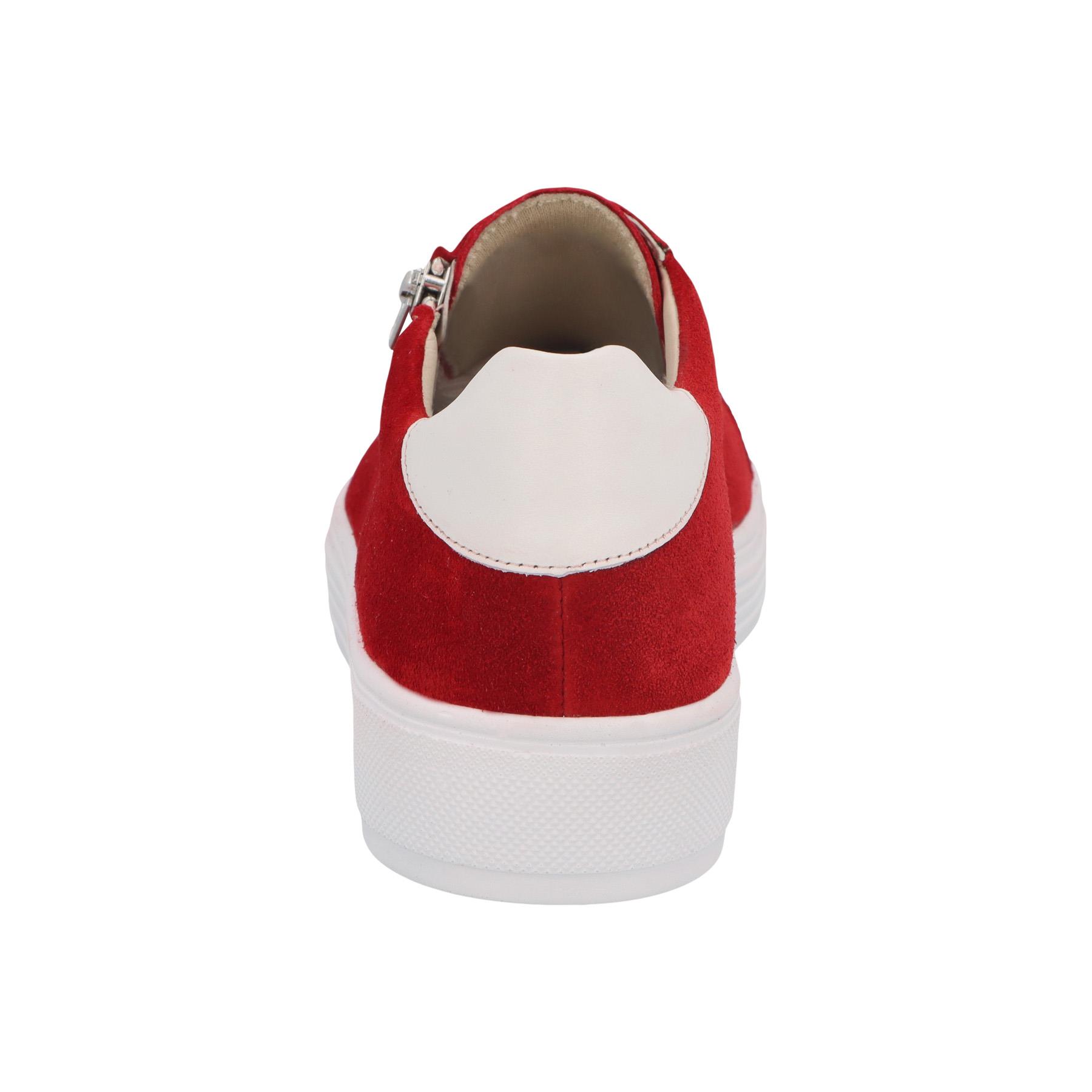 rote halbschuh hinteransicht