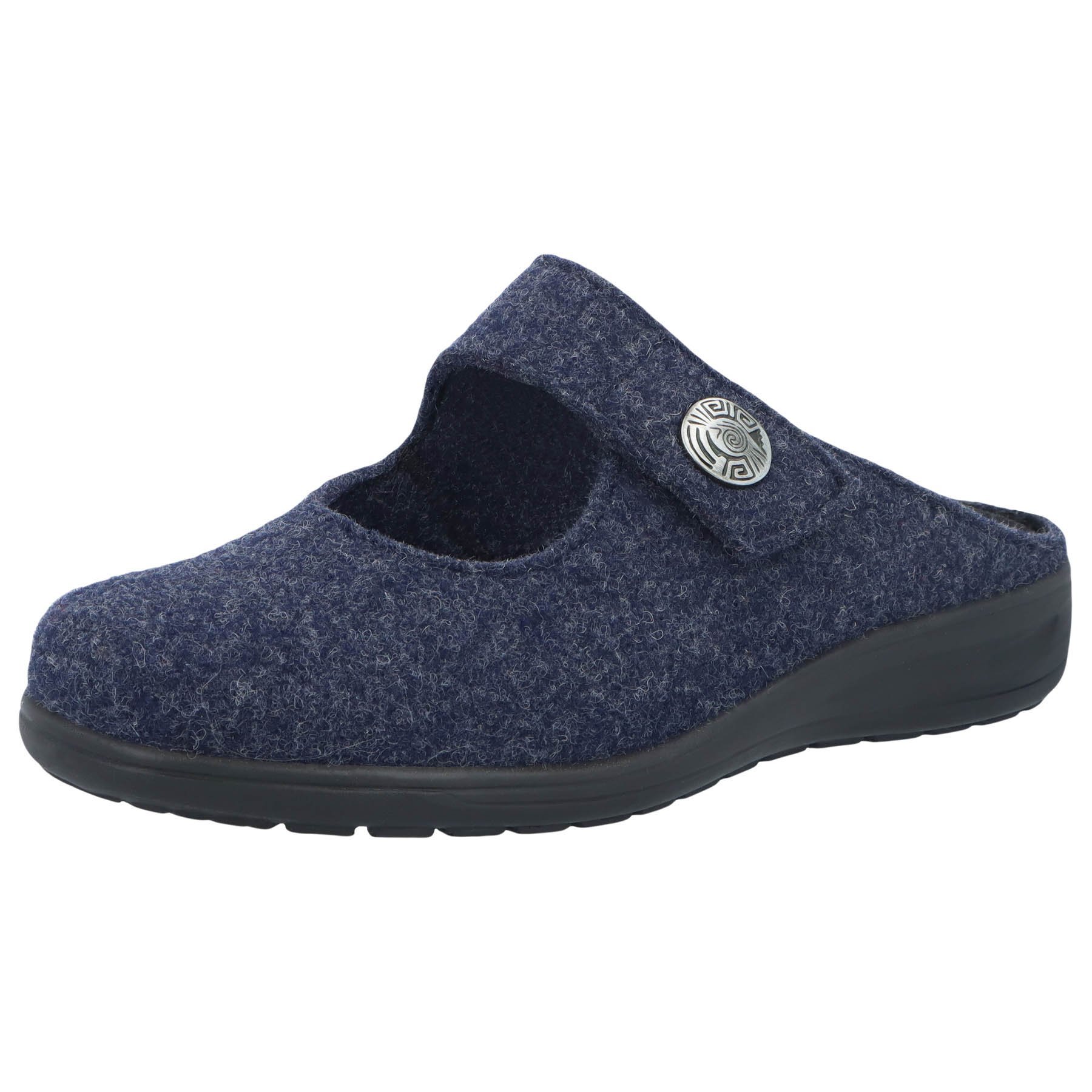 blaue hausschuhe 3-4 ansicht