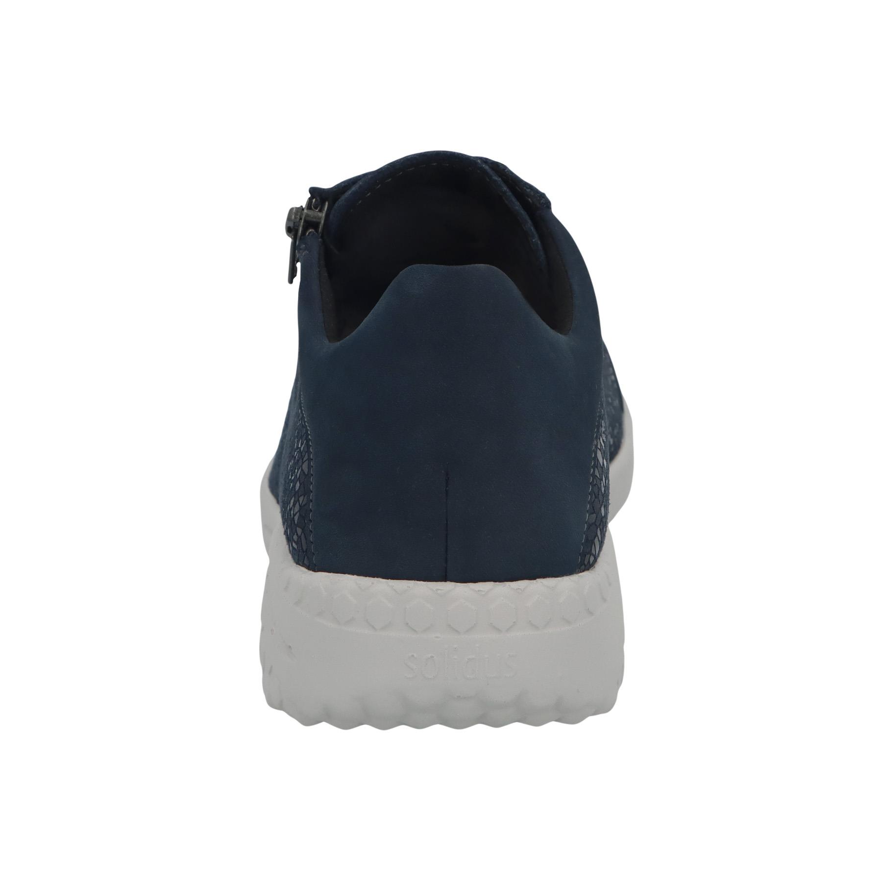 blaue halbschuh hinteransicht