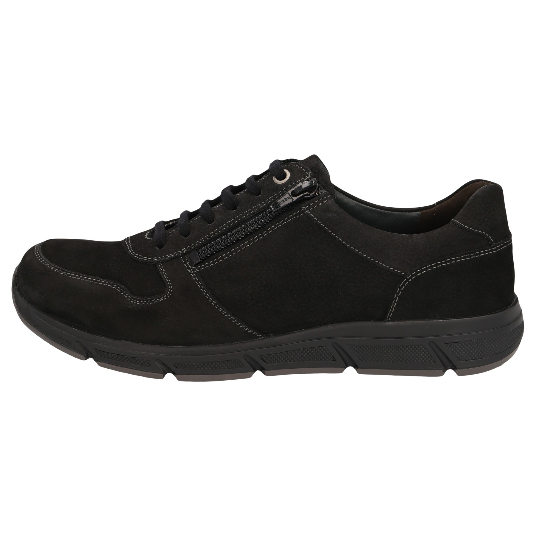 schwarze halbschuh seitenansicht links