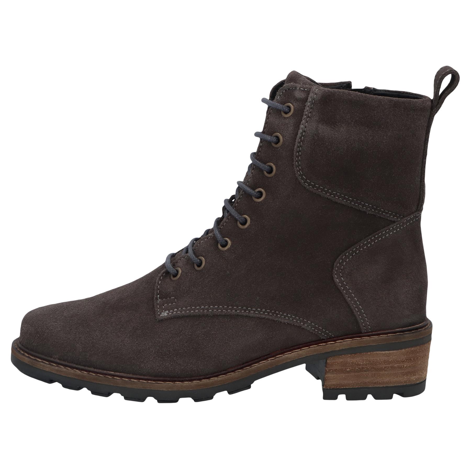 graue stiefel seitenansicht links