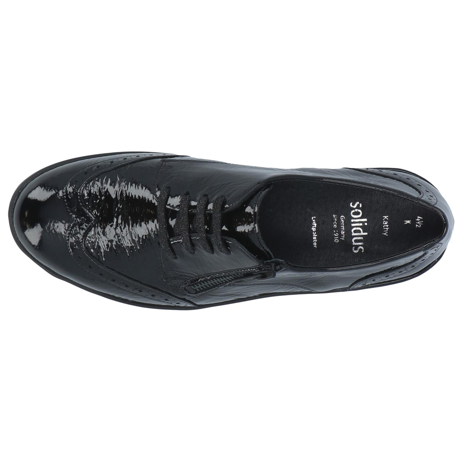 schwarze halbschuh draufsicht