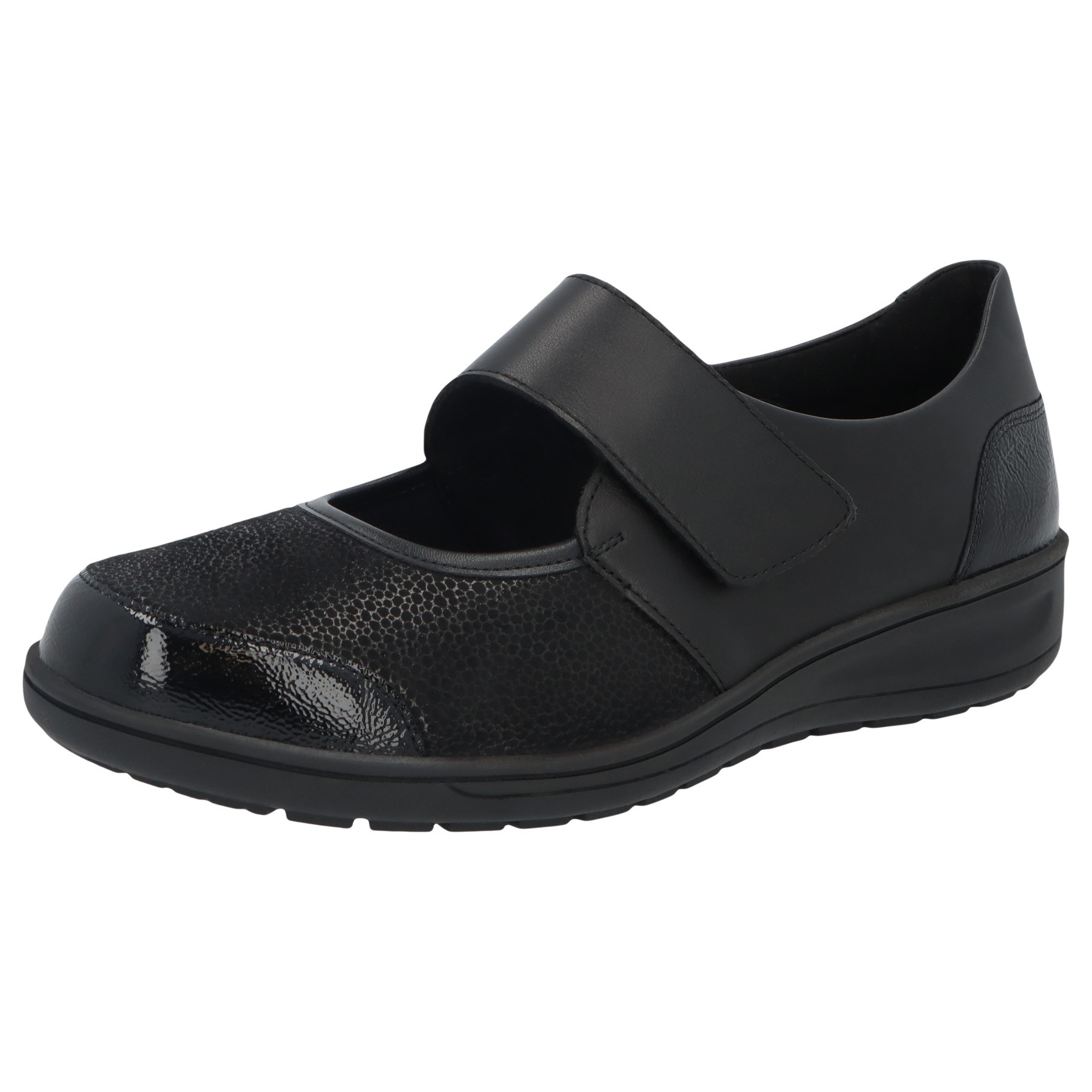 Perllack/Planet Flex/Vitello schwarz