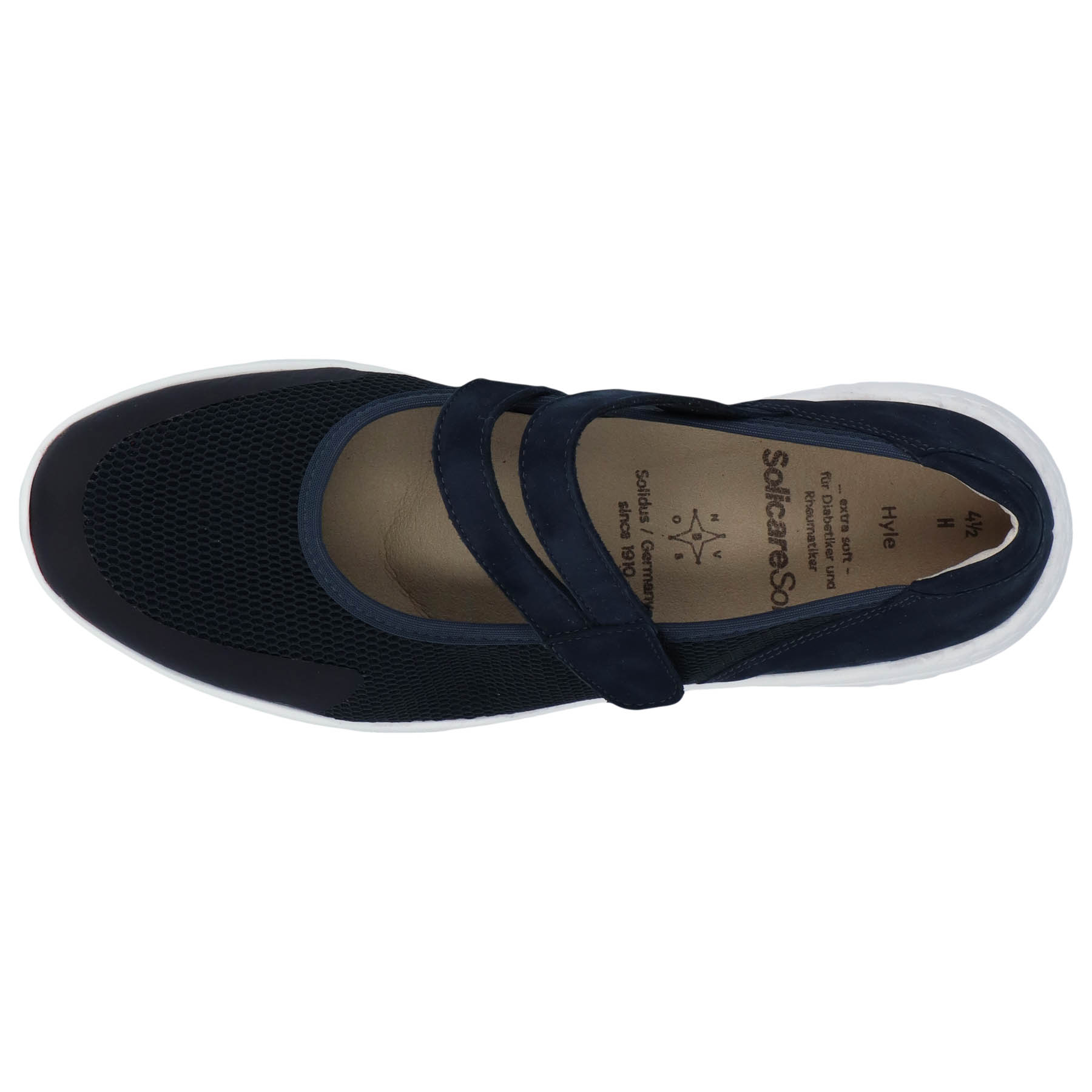 blaue halbschuh draufsicht