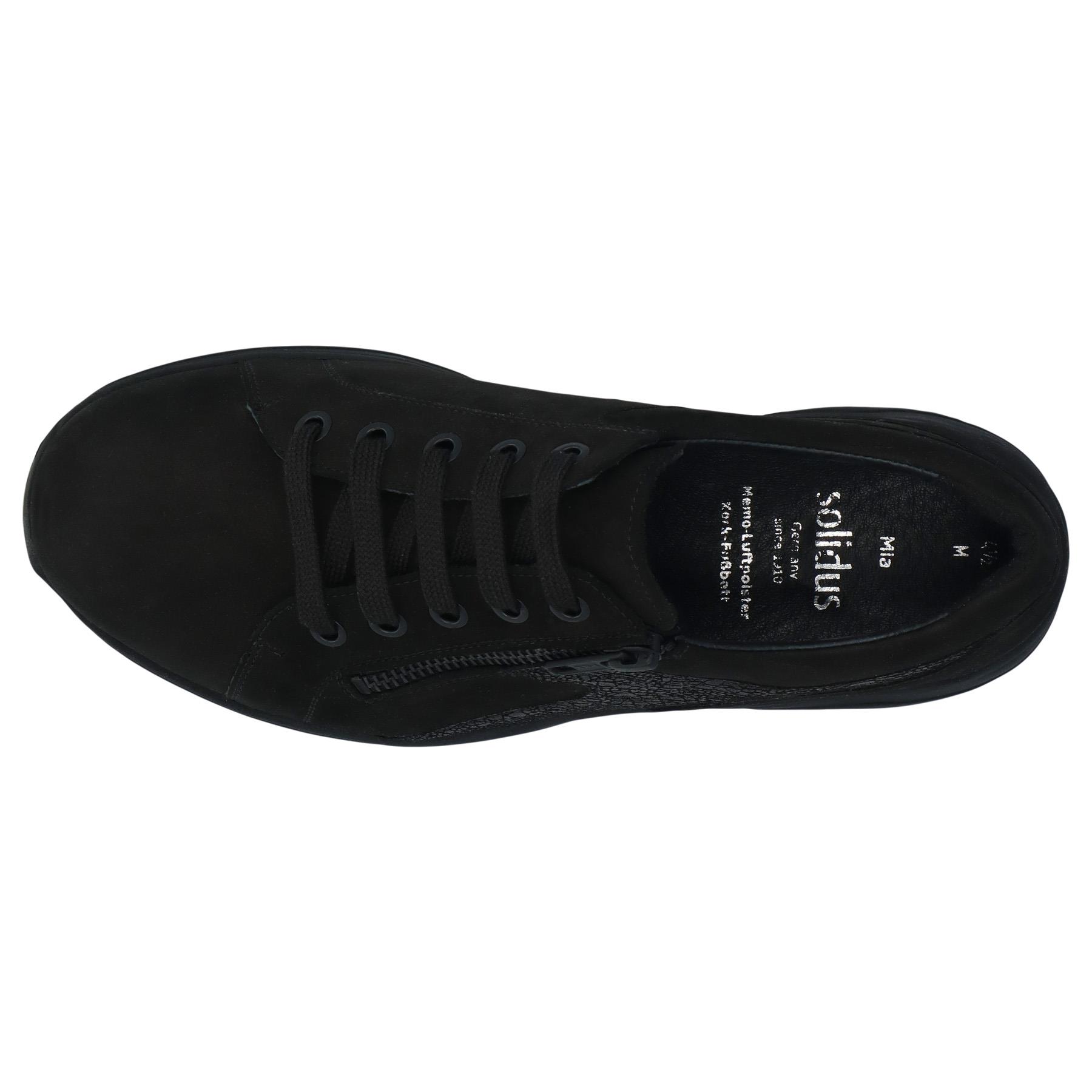 schwarze halbschuh draufsicht