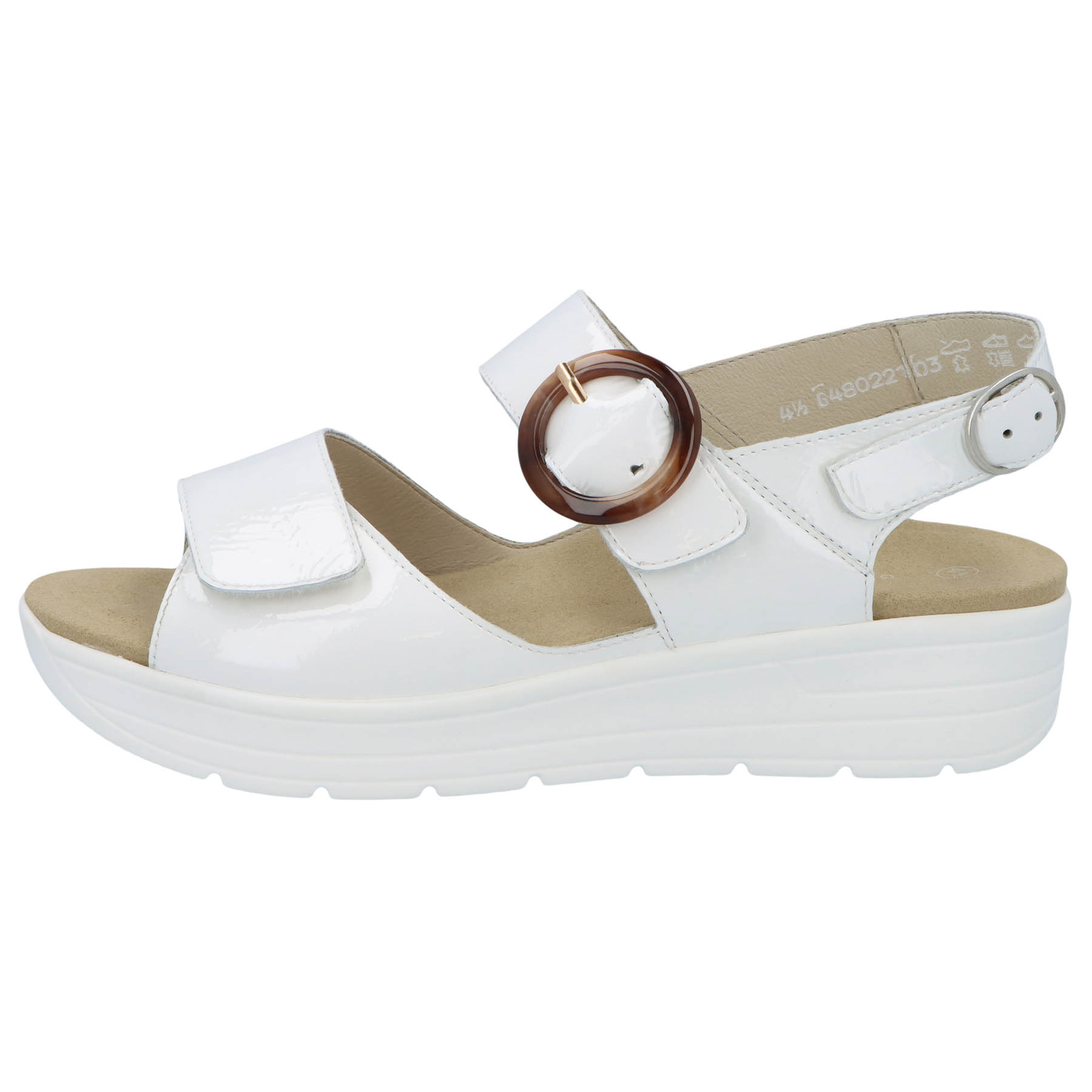 weiße sandale seitenansicht links