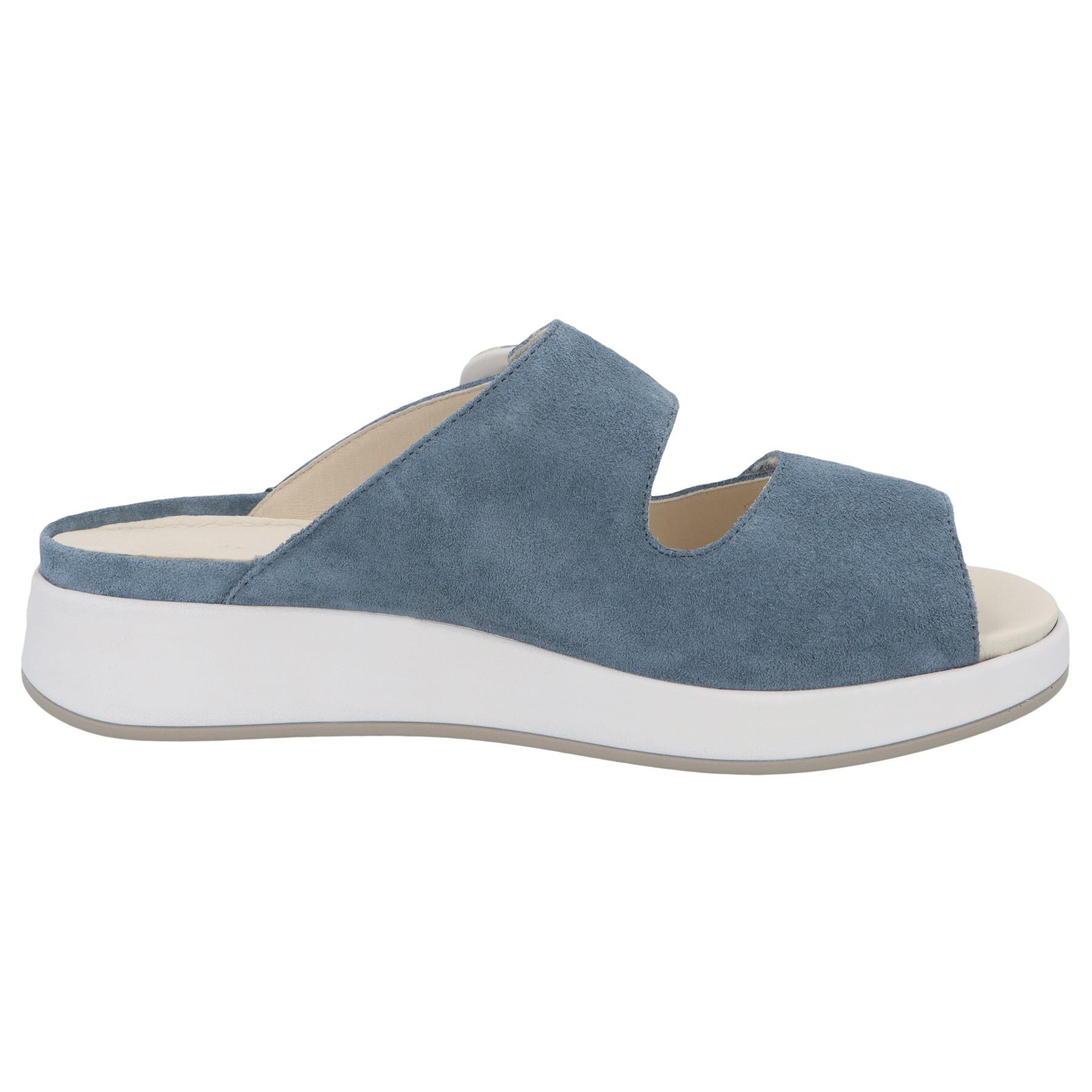 blaue pantolette seitenansicht rechts