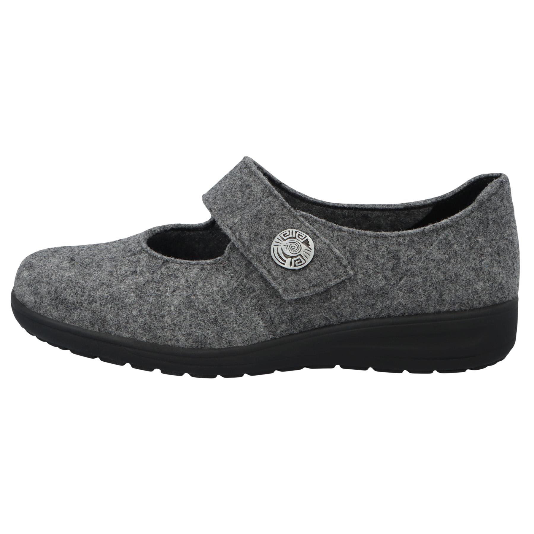 graue slipper seitenansicht links