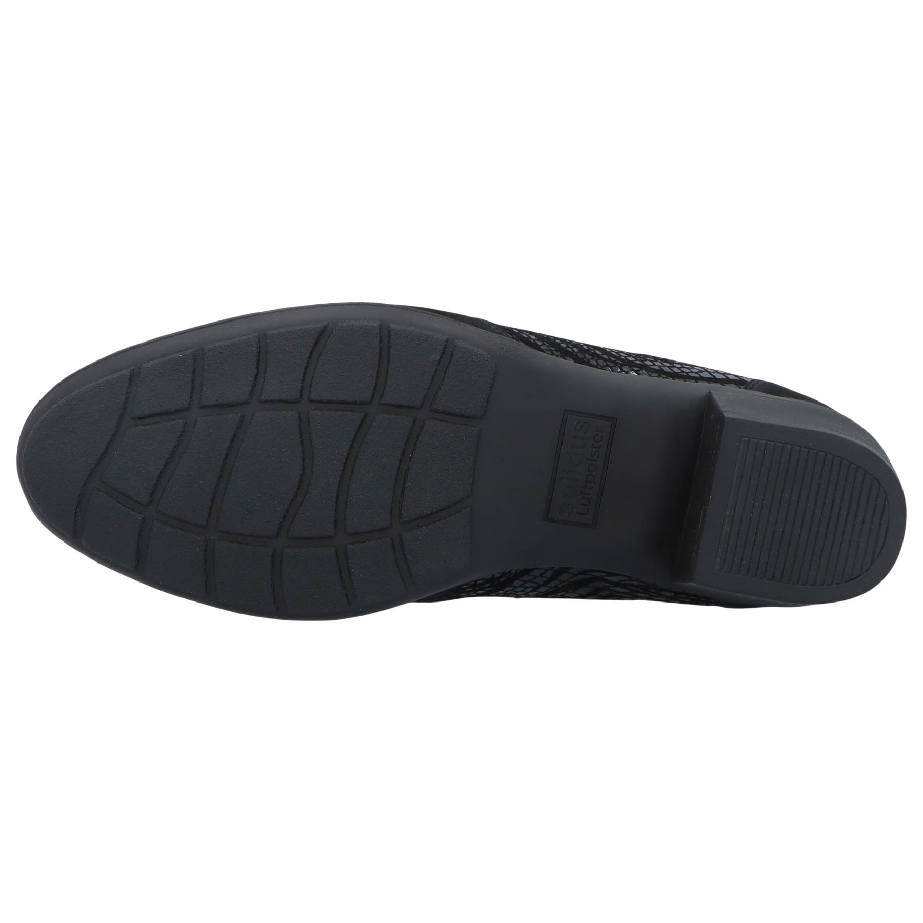 schwarze stiefel sohlenansicht