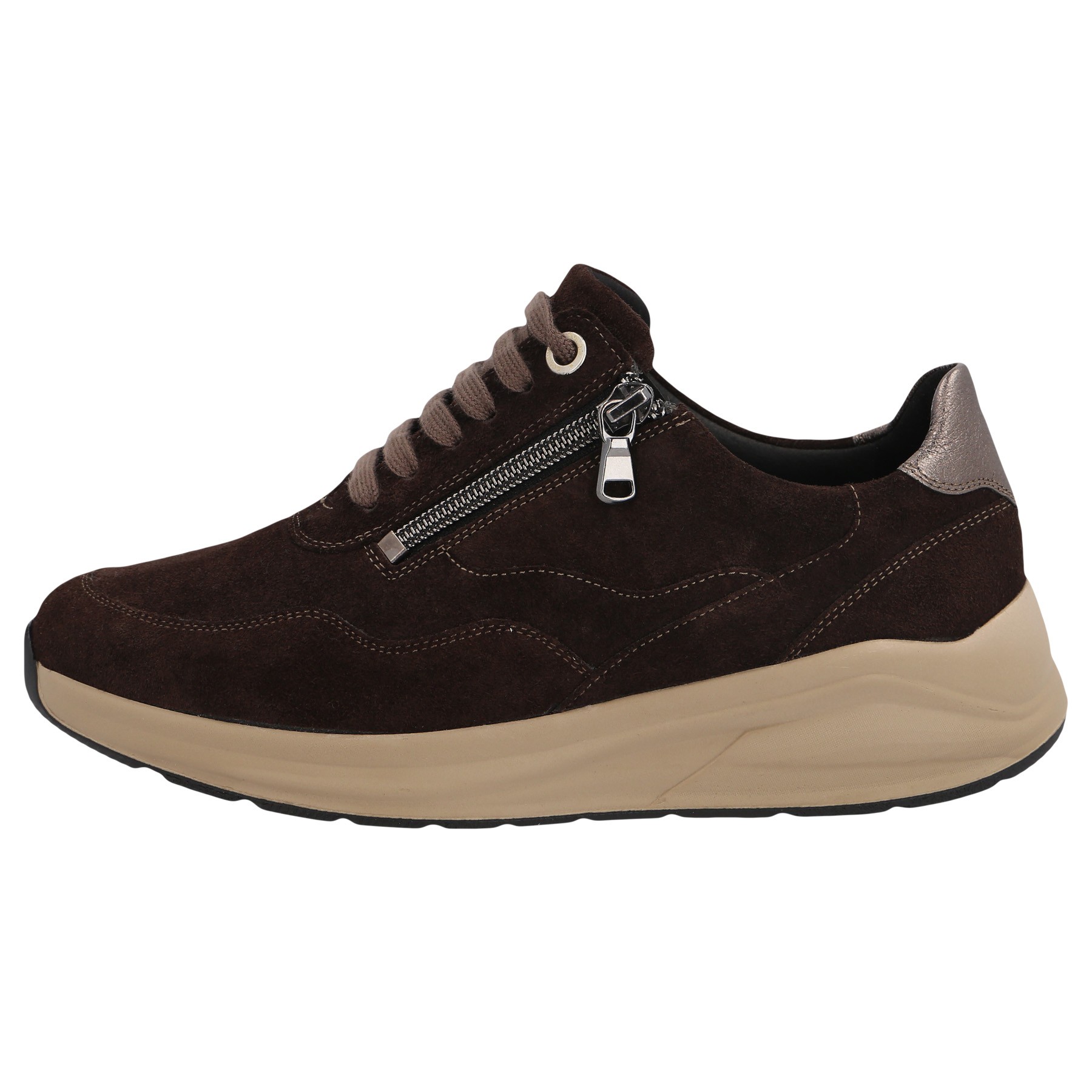braune halbschuh seitenansicht links