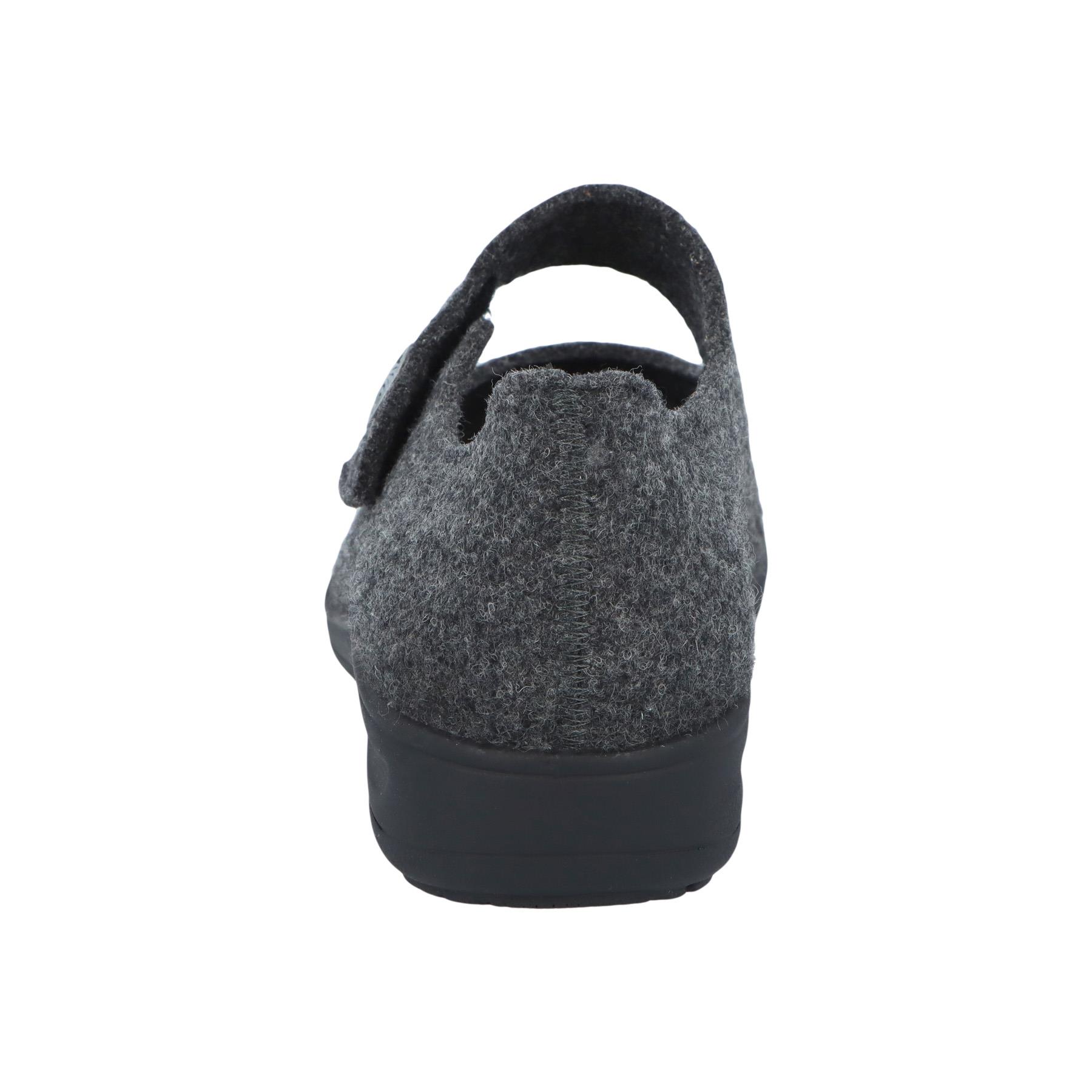 graue slipper hinteransicht
