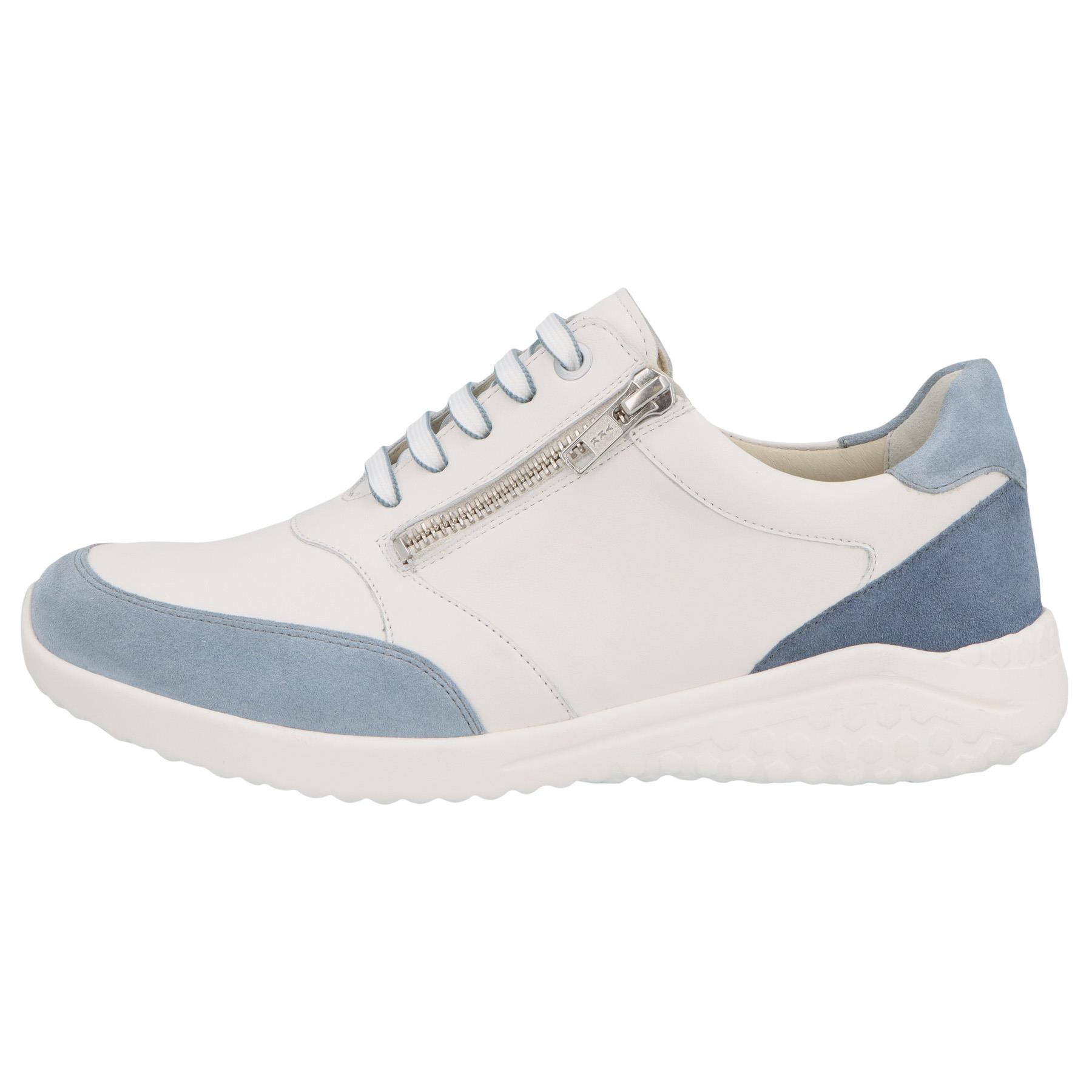 blaue halbschuh seitenansicht links