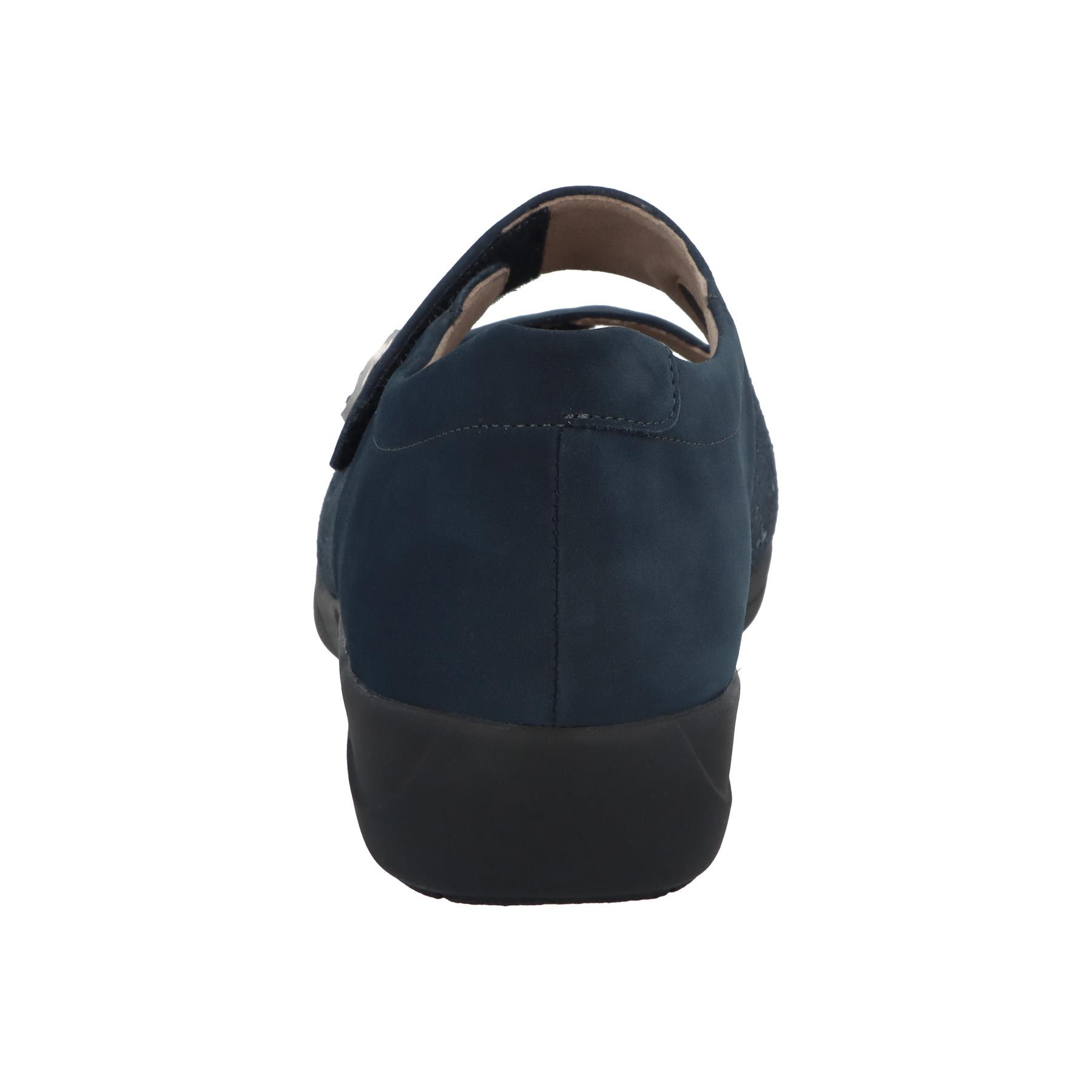 blaue sandale hinteransicht