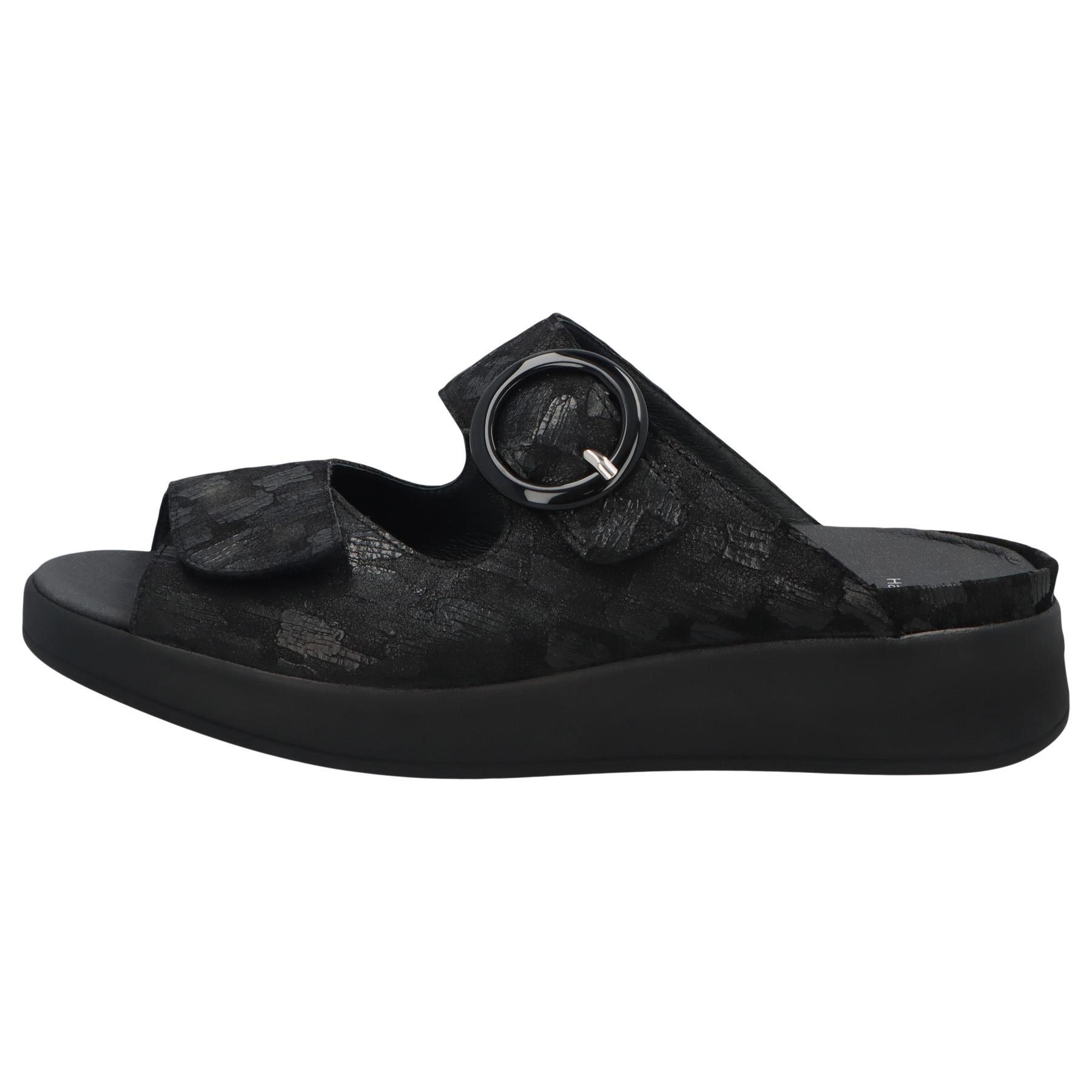 schwarze pantolette seitenansicht links