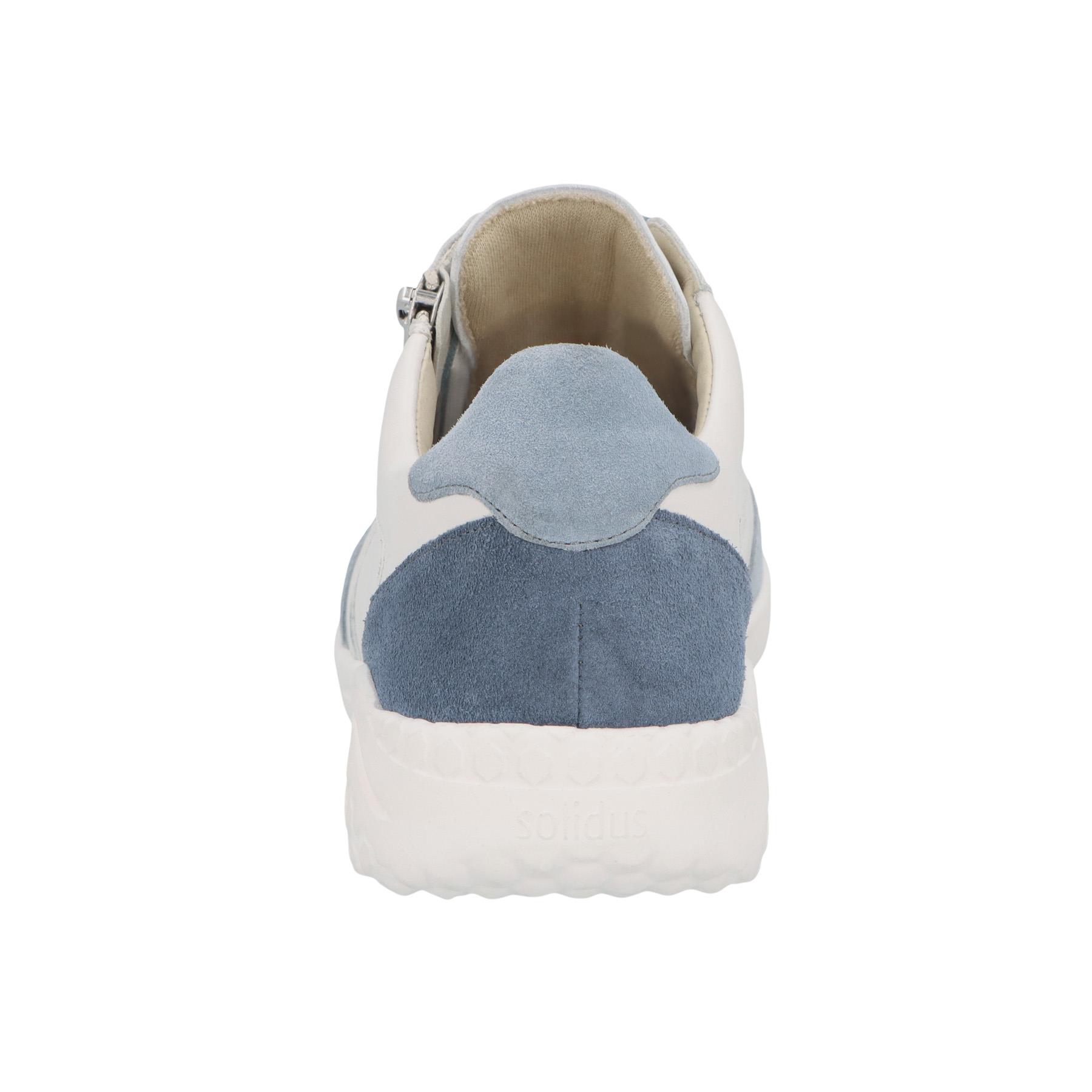 blaue halbschuh hinteransicht