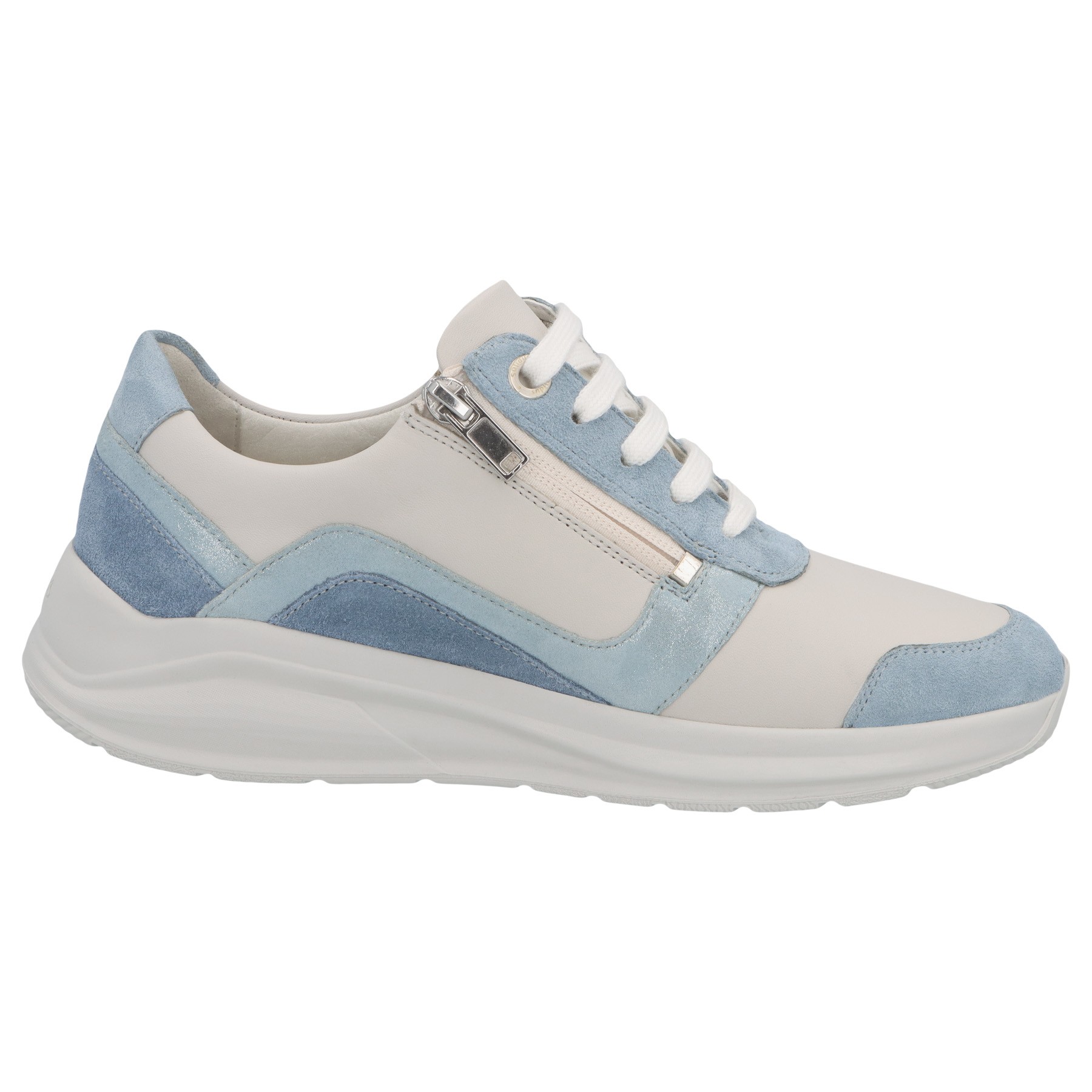 blaue halbschuh seitenansicht rechts
