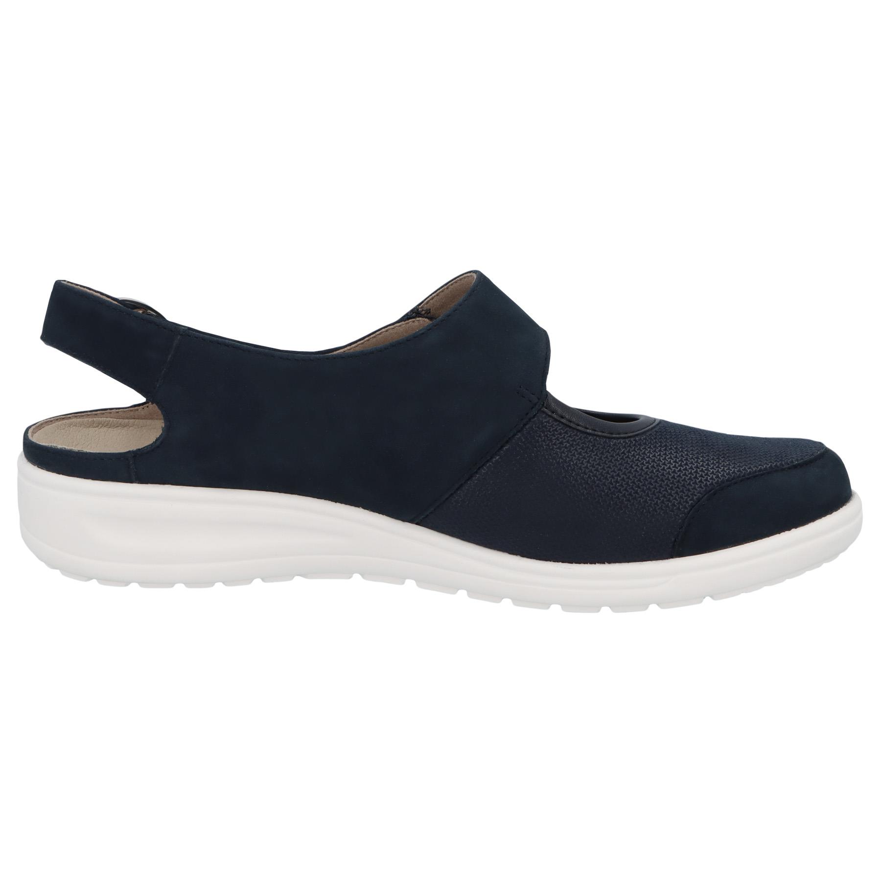 blaue halbschuh seitenansicht rechts