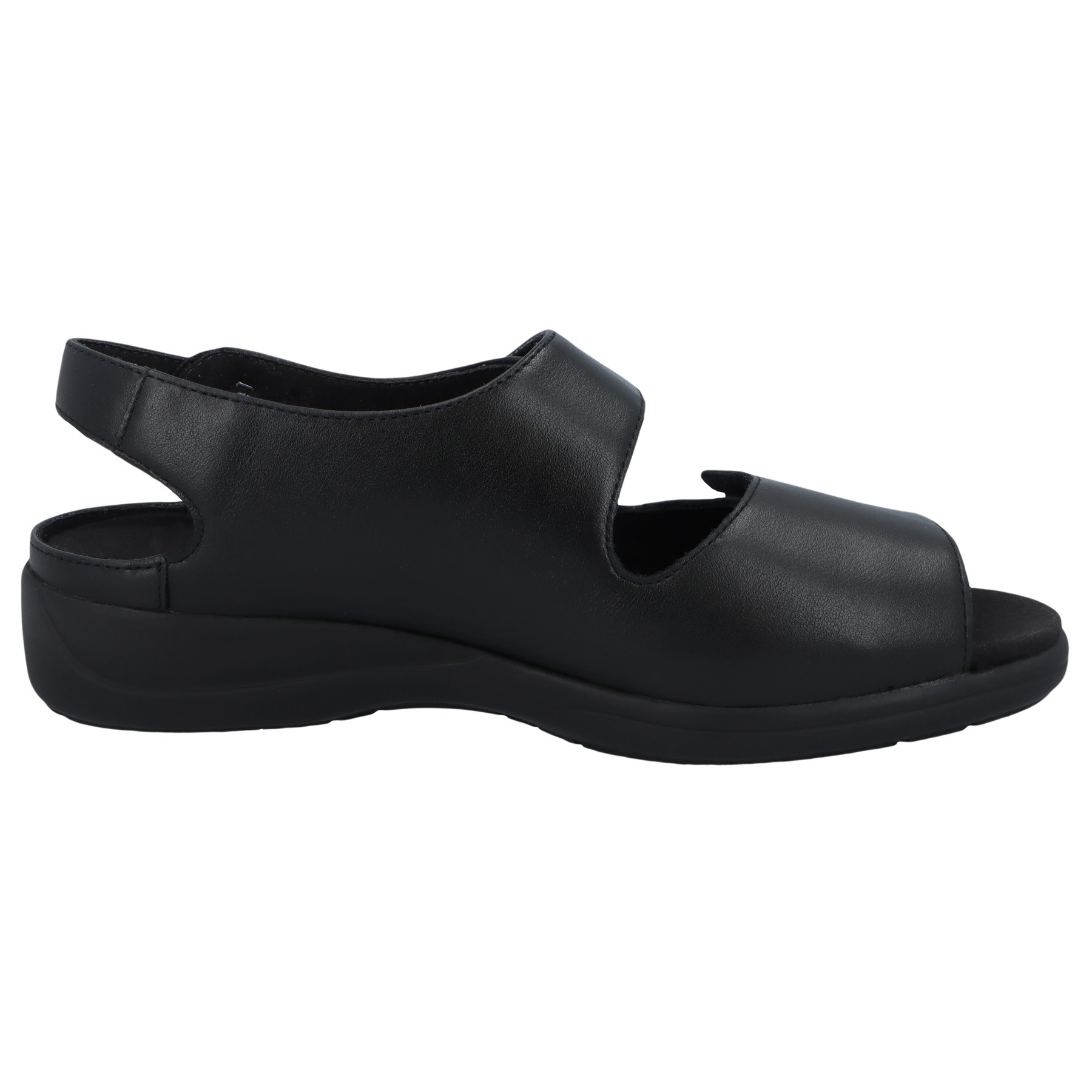 schwarze sandale seitenansicht rechts