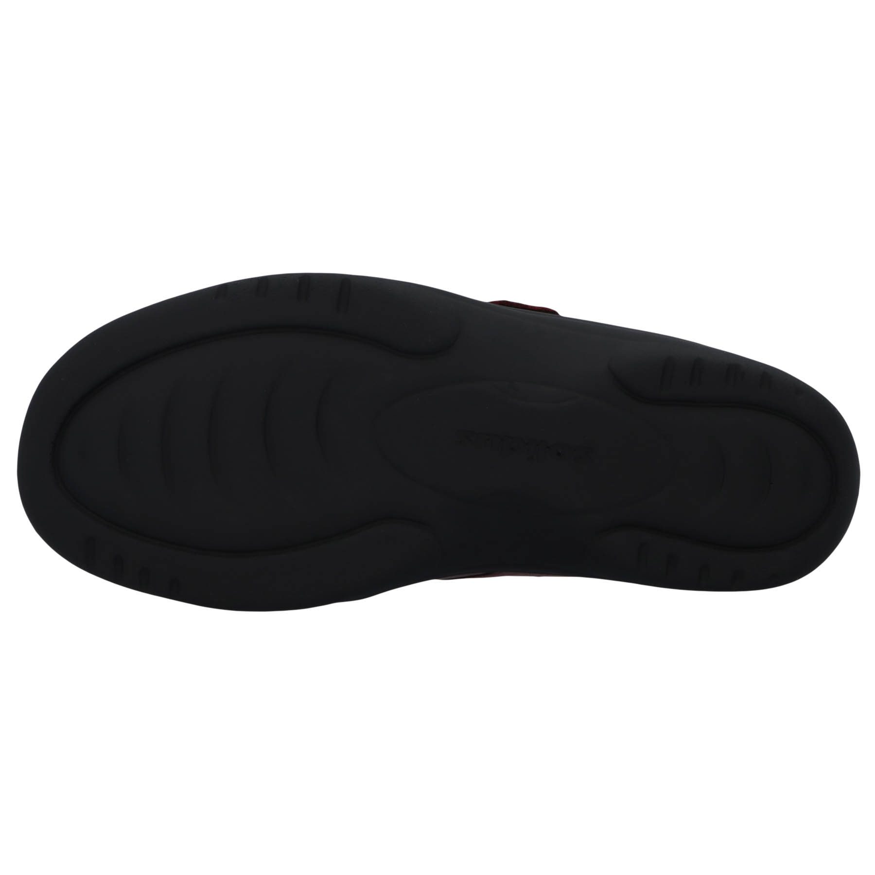 rote pantolette sohlenansicht