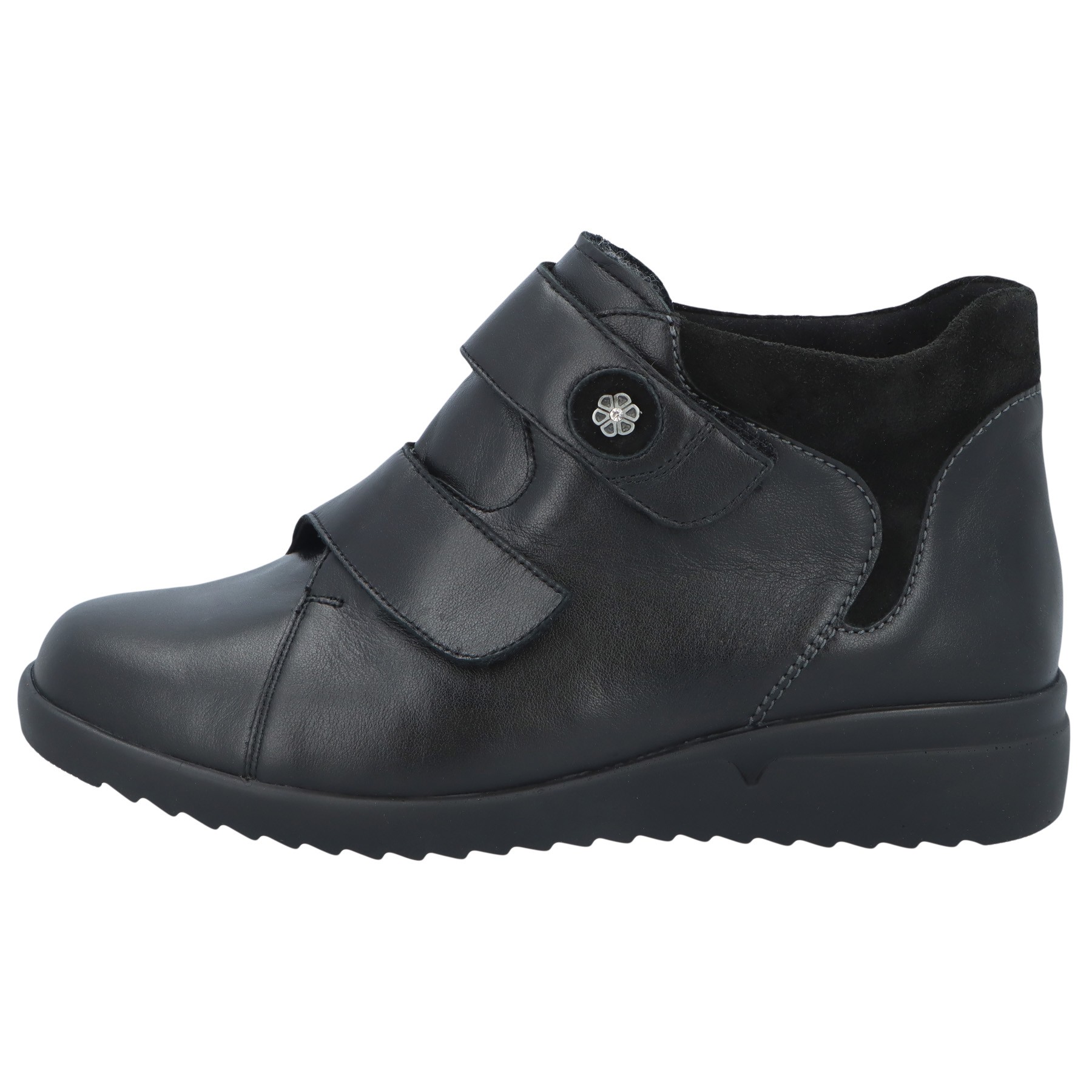 schwarze stiefel seitenansicht links