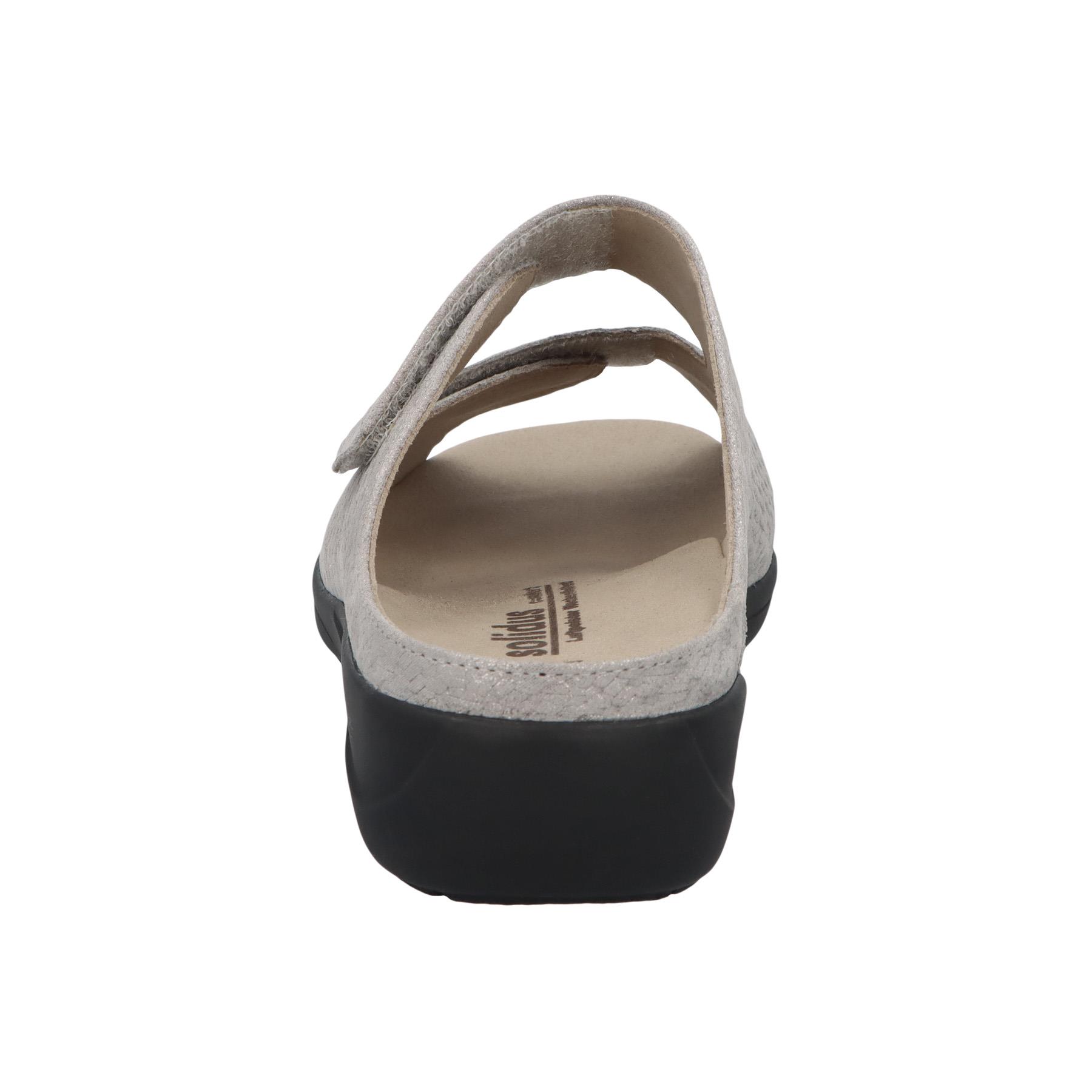 graue pantolette hinteransicht