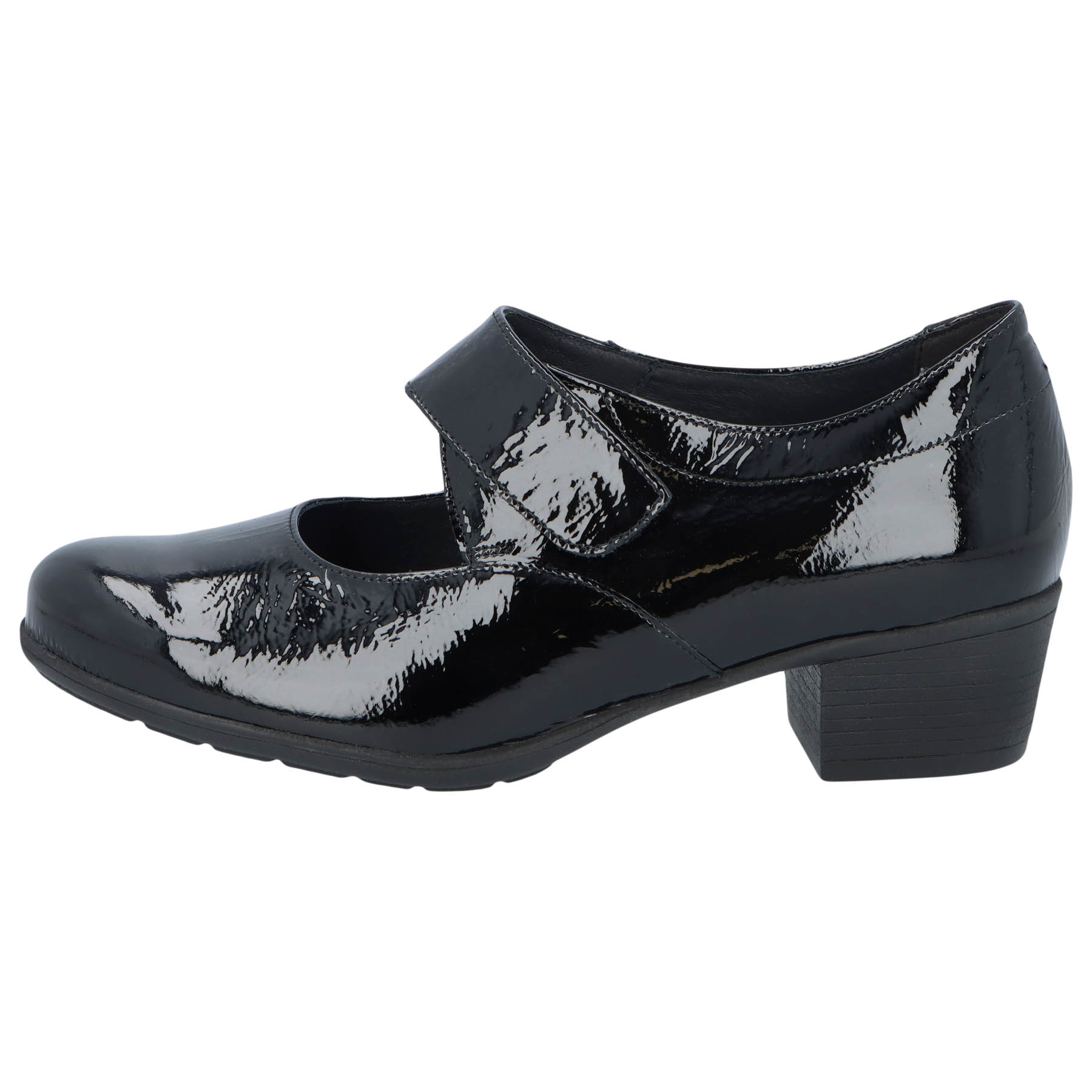 schwarze halbschuh seitenansicht links