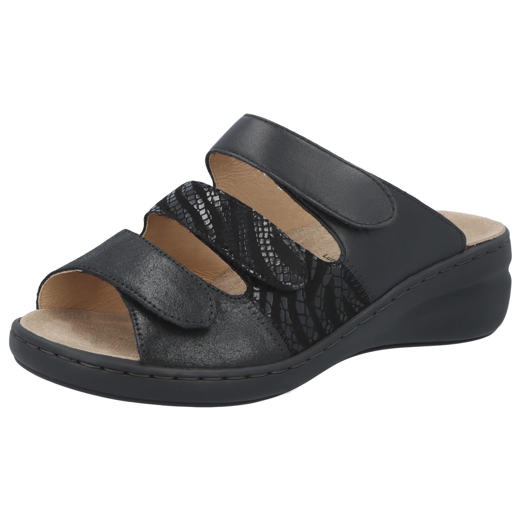 schwarze pantolette 3-4 ansicht