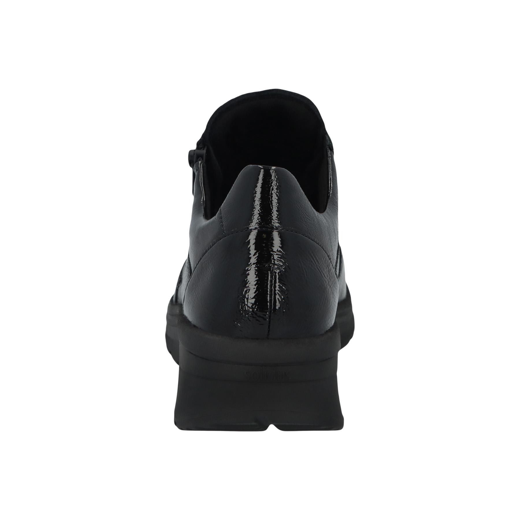 schwarze halbschuh hinteransicht