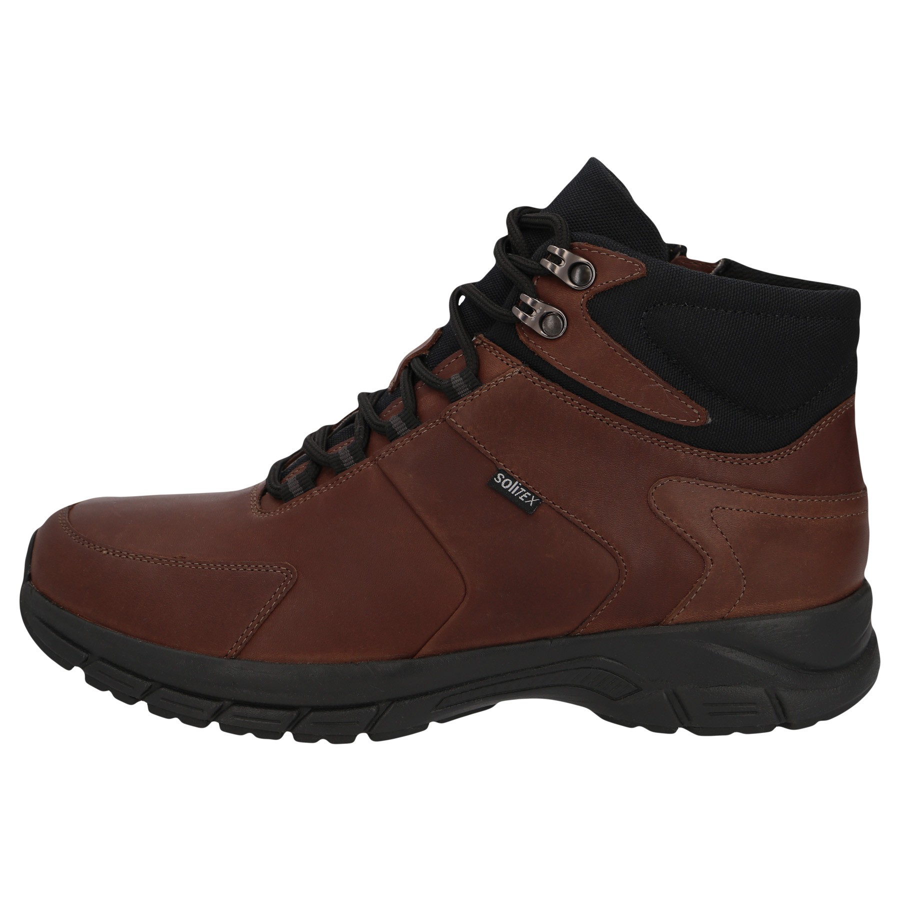 braune stiefel seitenansicht links