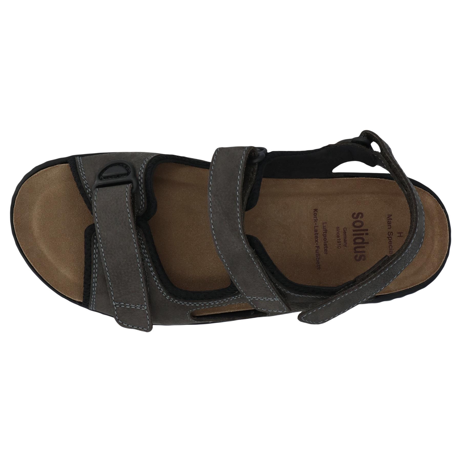 schwarze sandale draufsicht