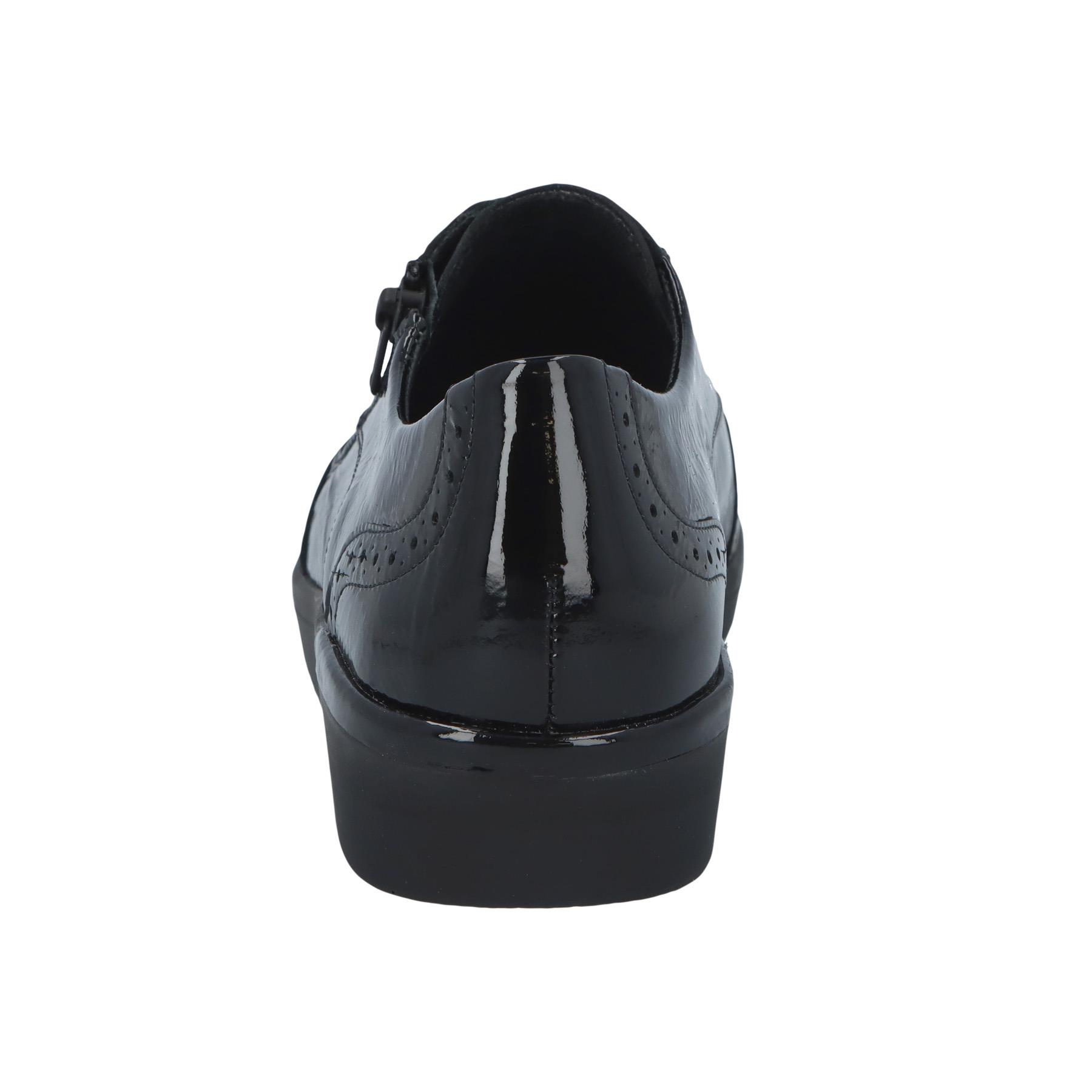 schwarze halbschuh hinteransicht