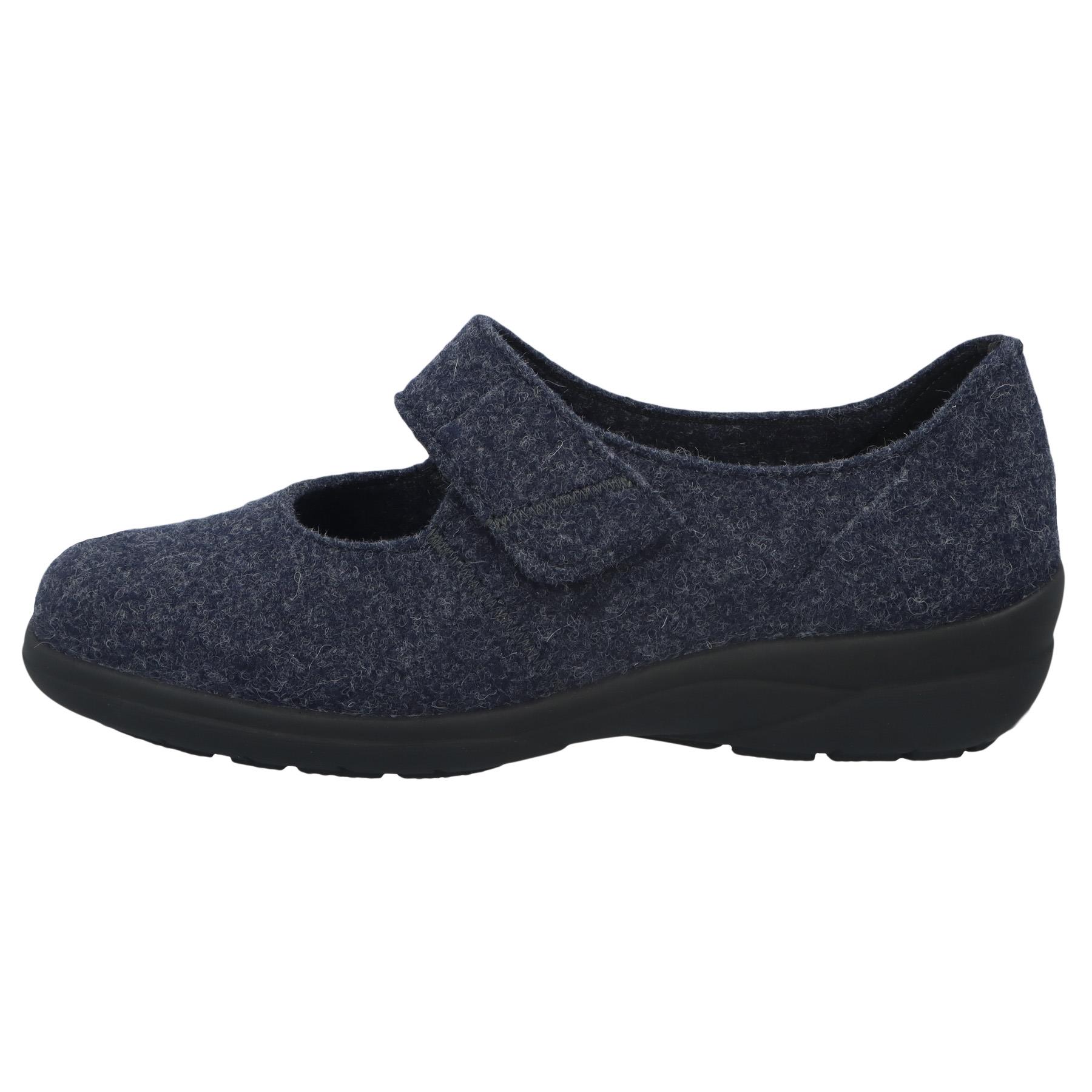 blaue slipper seitenansicht links