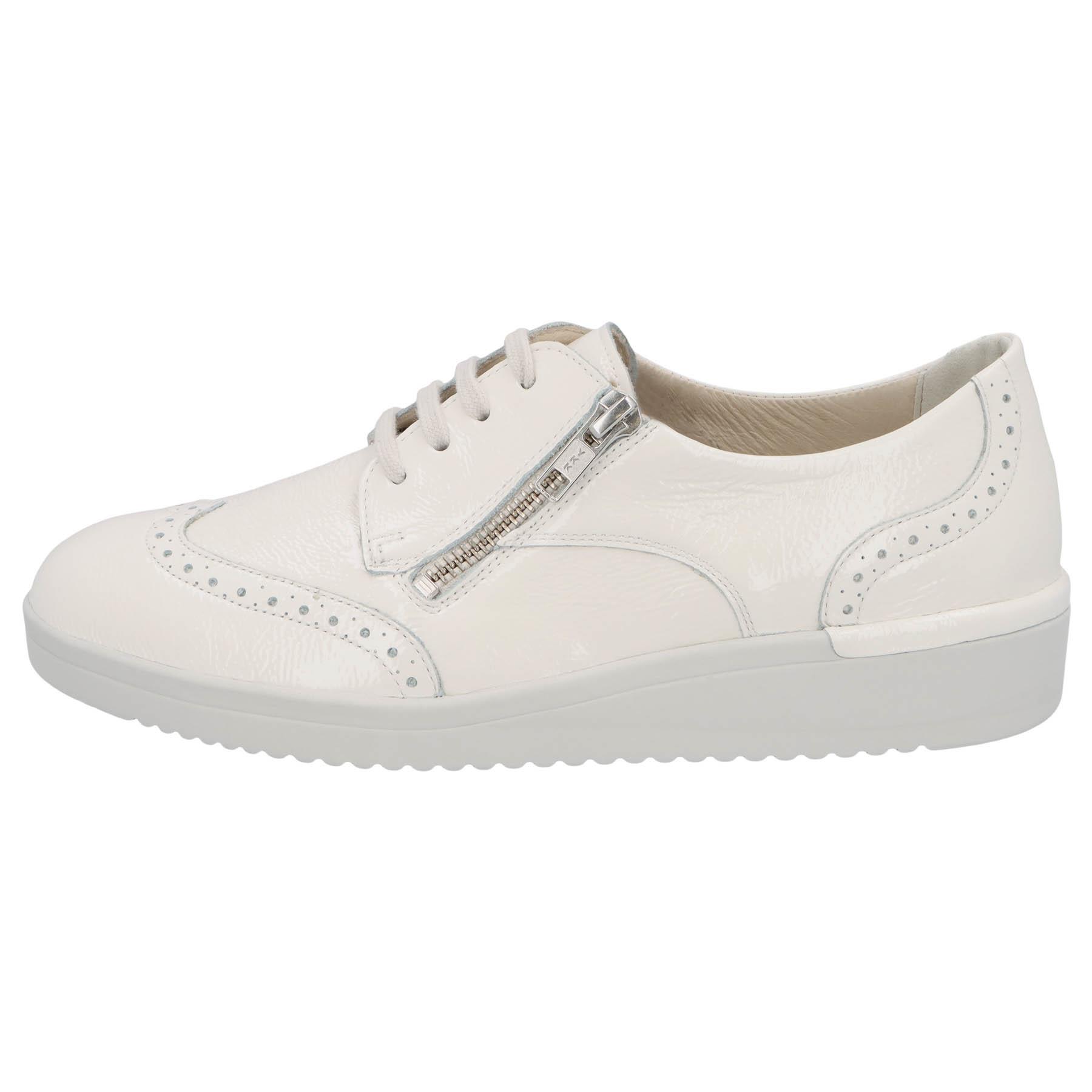 weiße halbschuh seitenansicht links