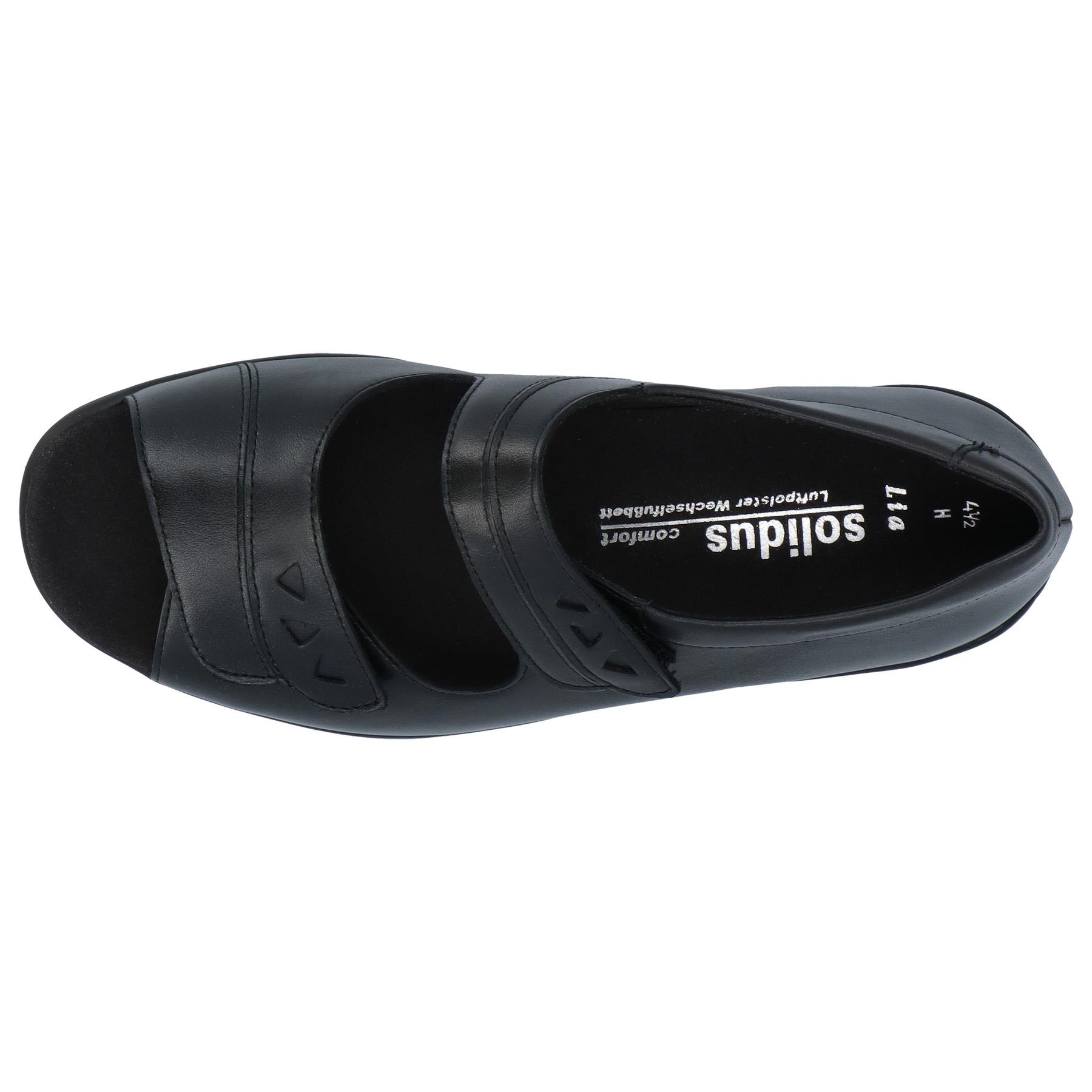 schwarze sandale draufsicht