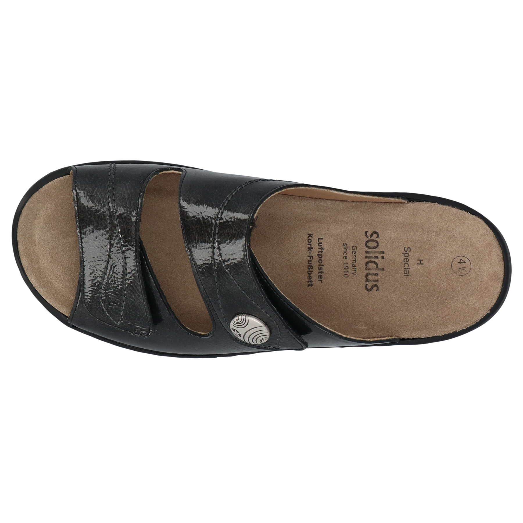 graue pantolette draufsicht