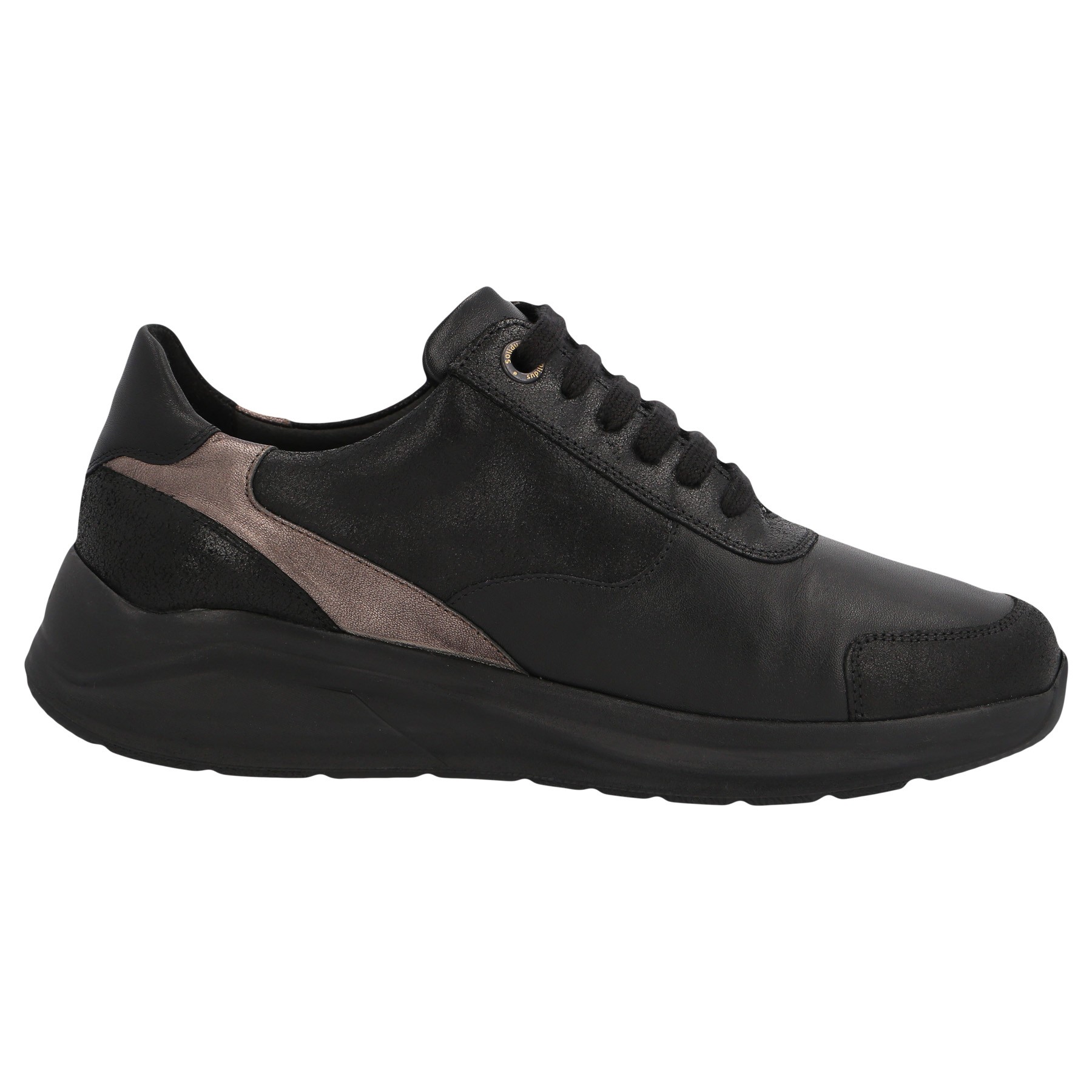 schwarze halbschuh seitenansicht rechts