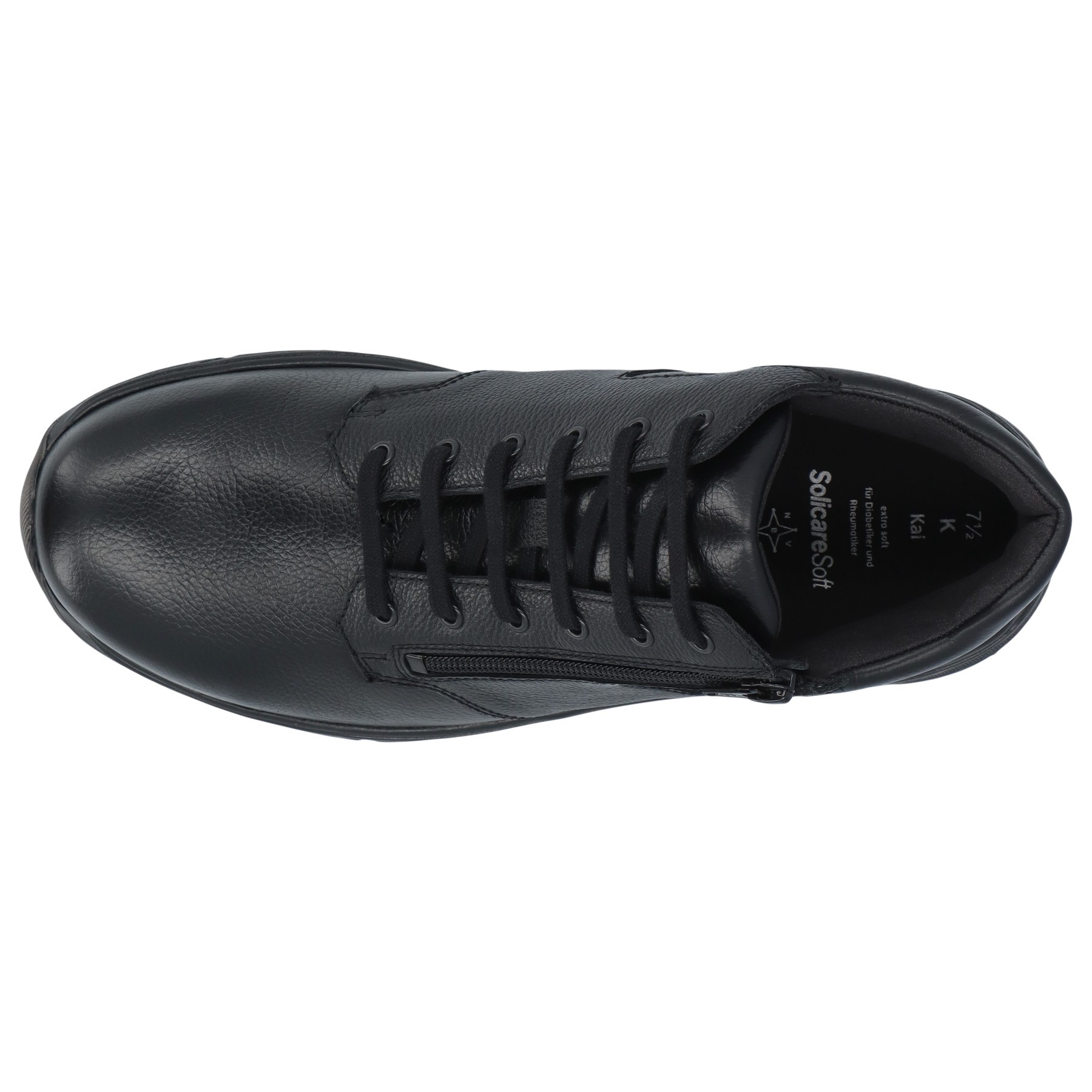 schwarze stiefel draufsicht