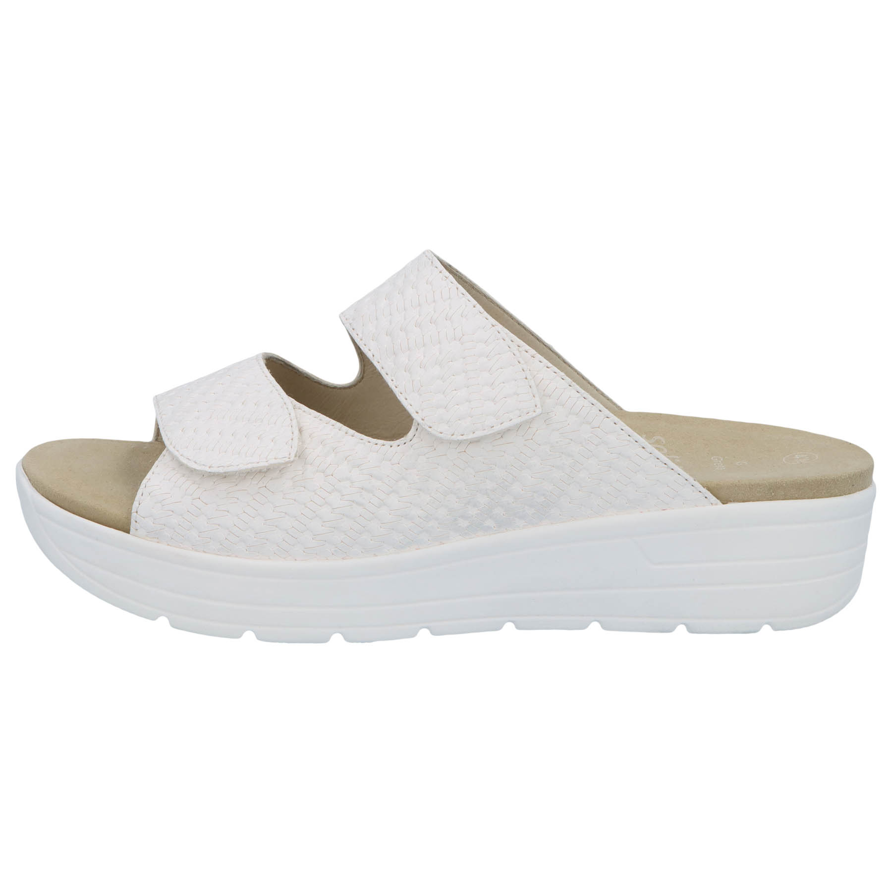 weiße pantolette seitenansicht links