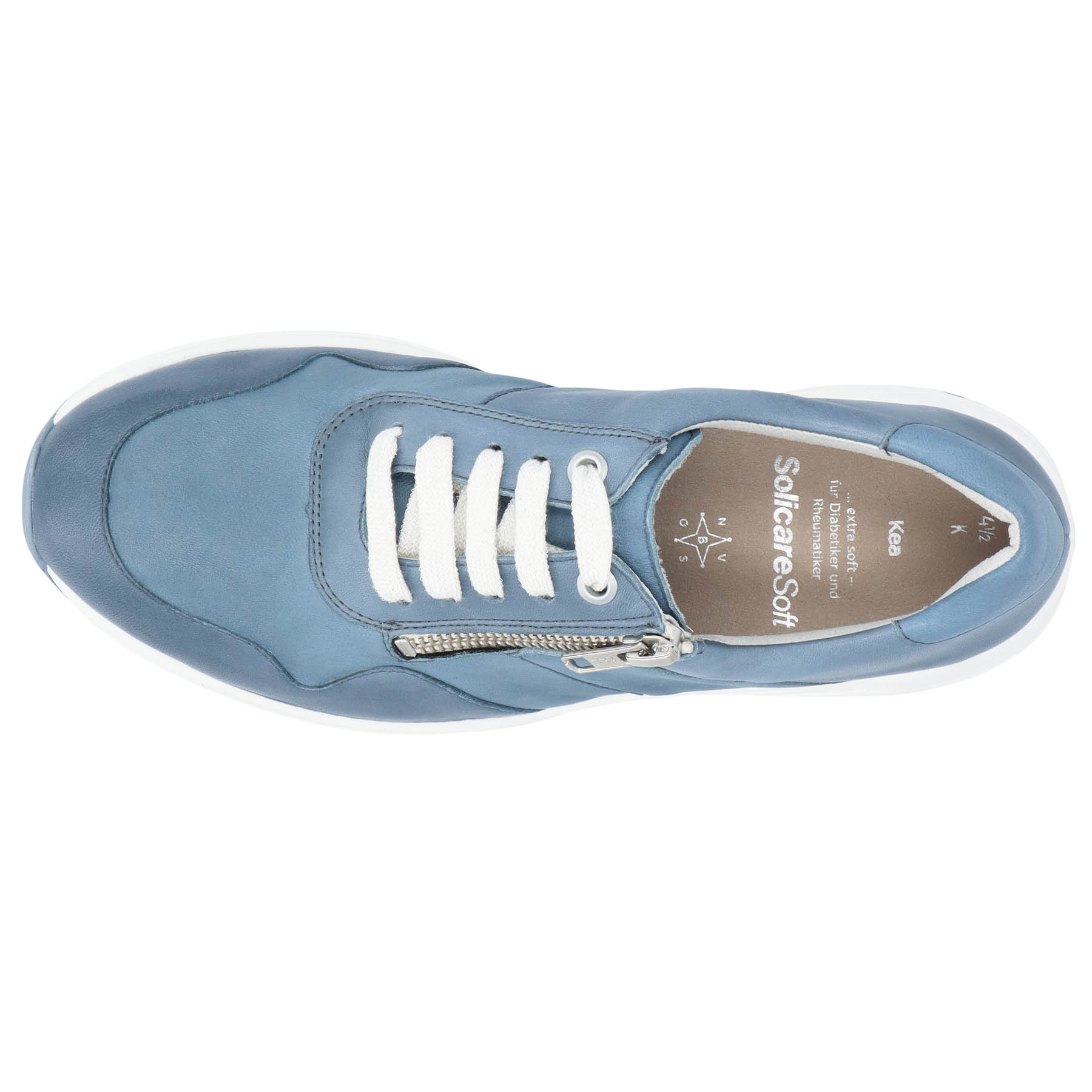 blaue halbschuh draufsicht