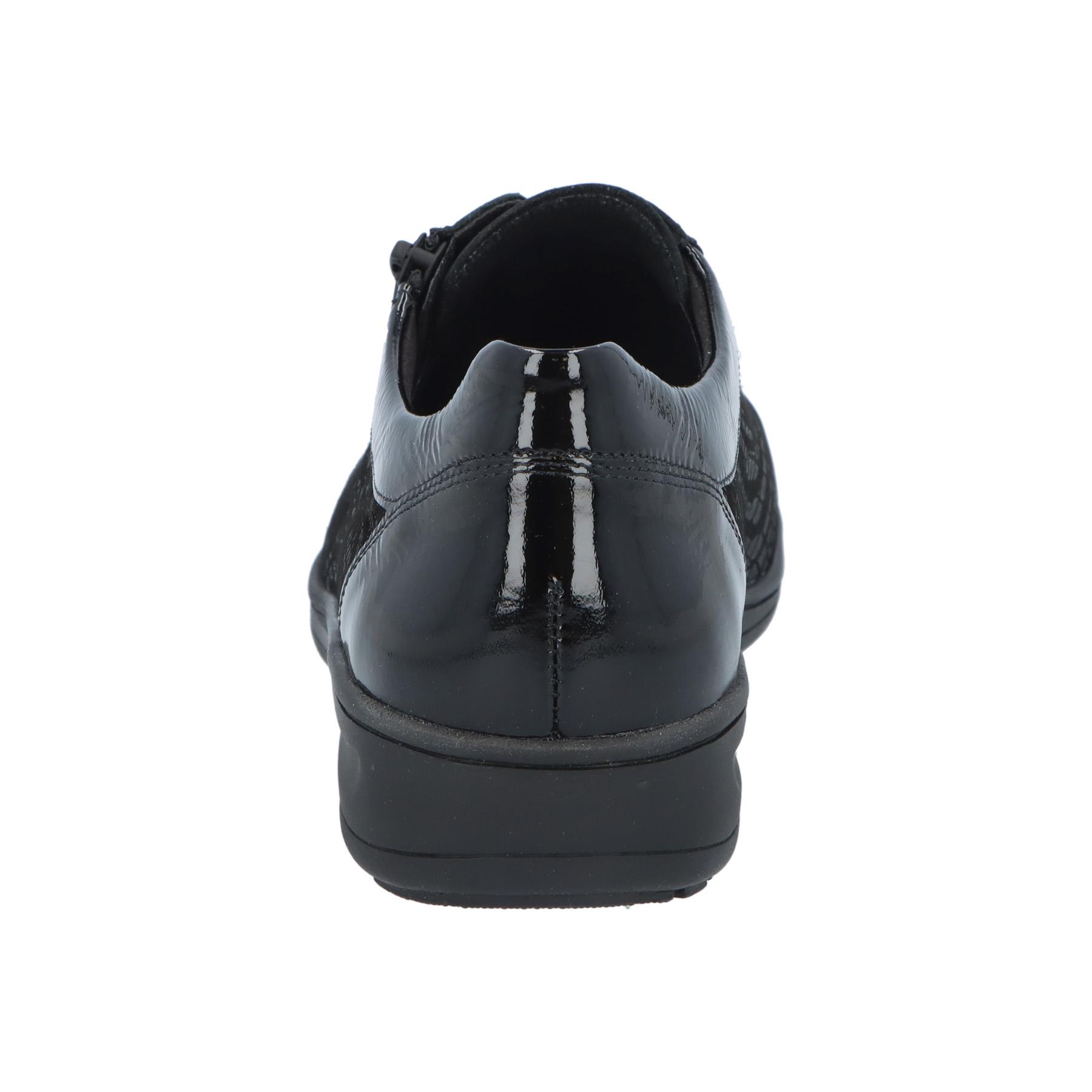 schwarze halbschuh hinteransicht