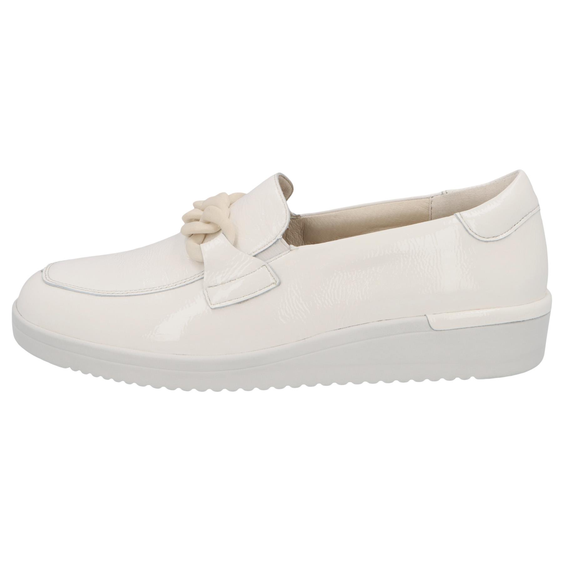 weiße slipper seitenansicht links