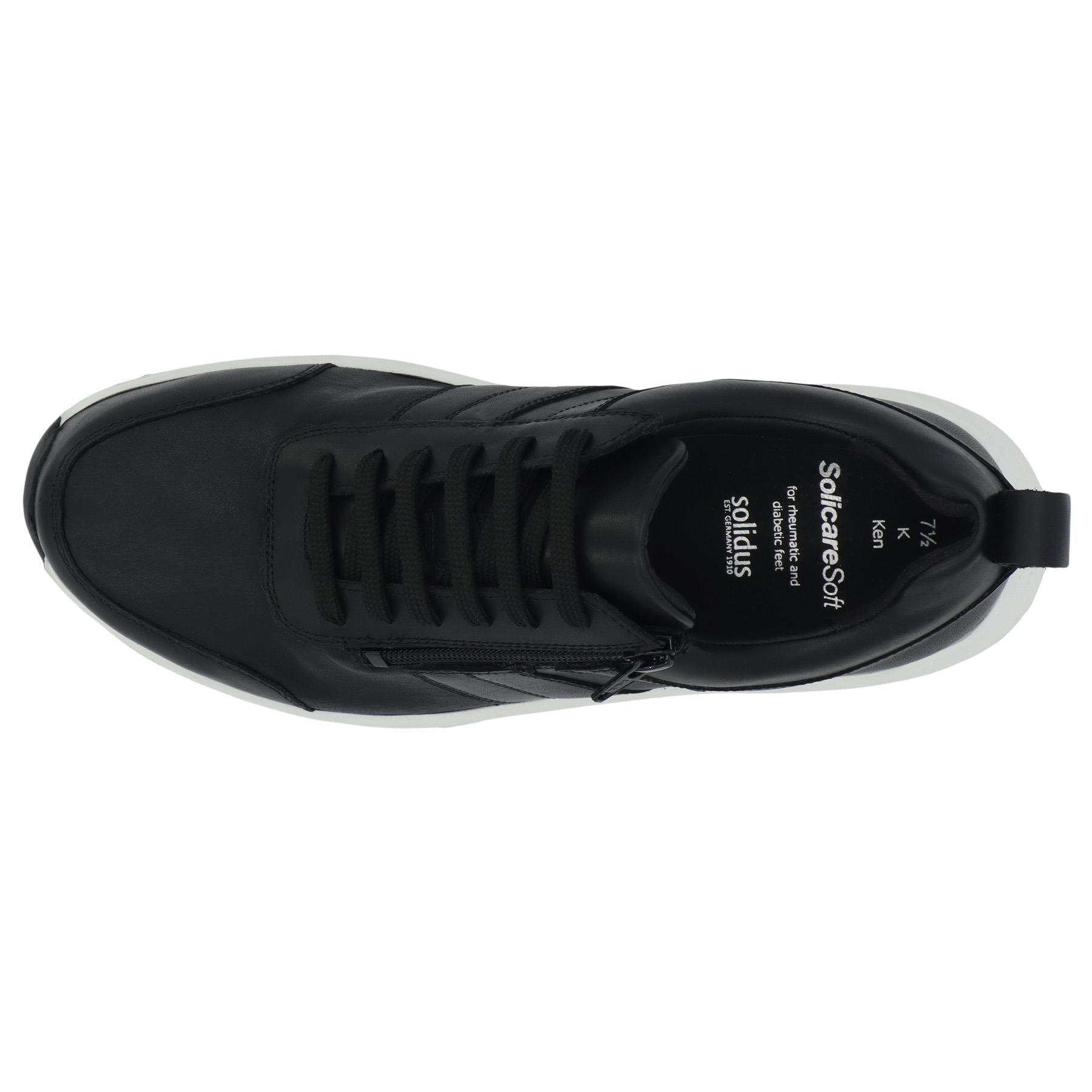 schwarze halbschuh draufsicht