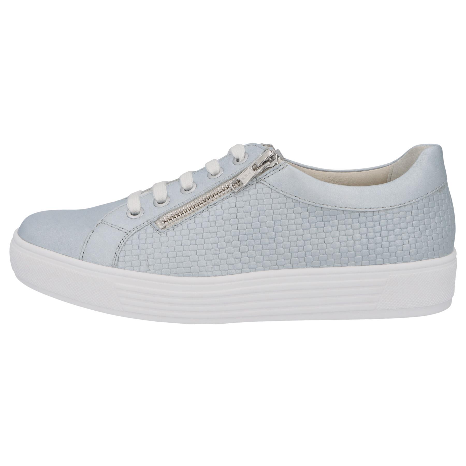 blaue halbschuh seitenansicht links