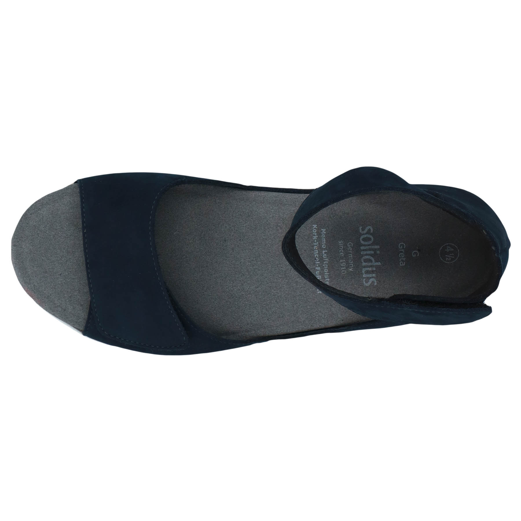 blaue sandale draufsicht