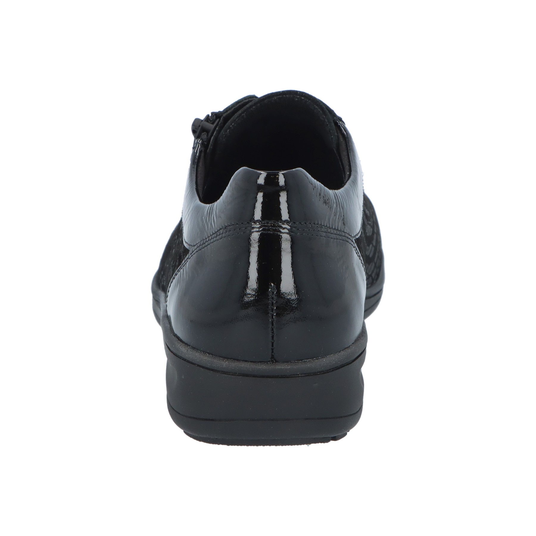 schwarze halbschuh hinteransicht