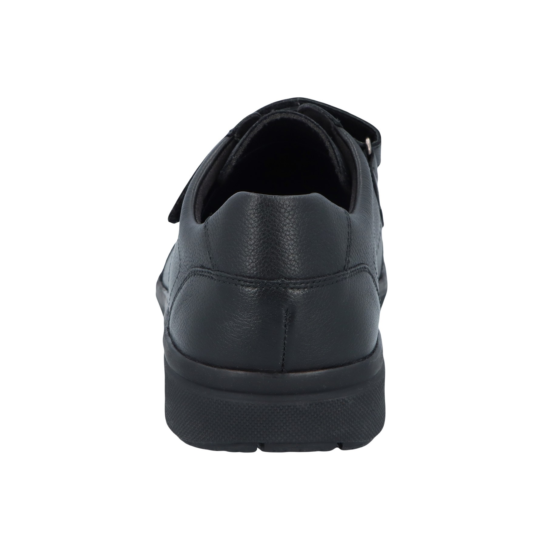 schwarze slipper hinteransicht