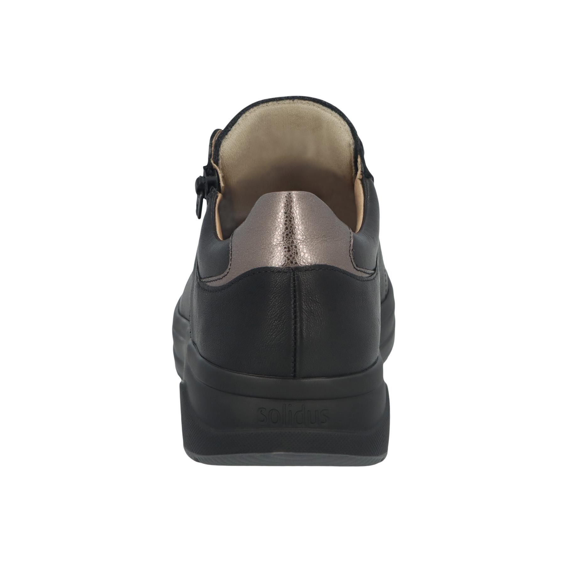 schwarze halbschuh hinteransicht