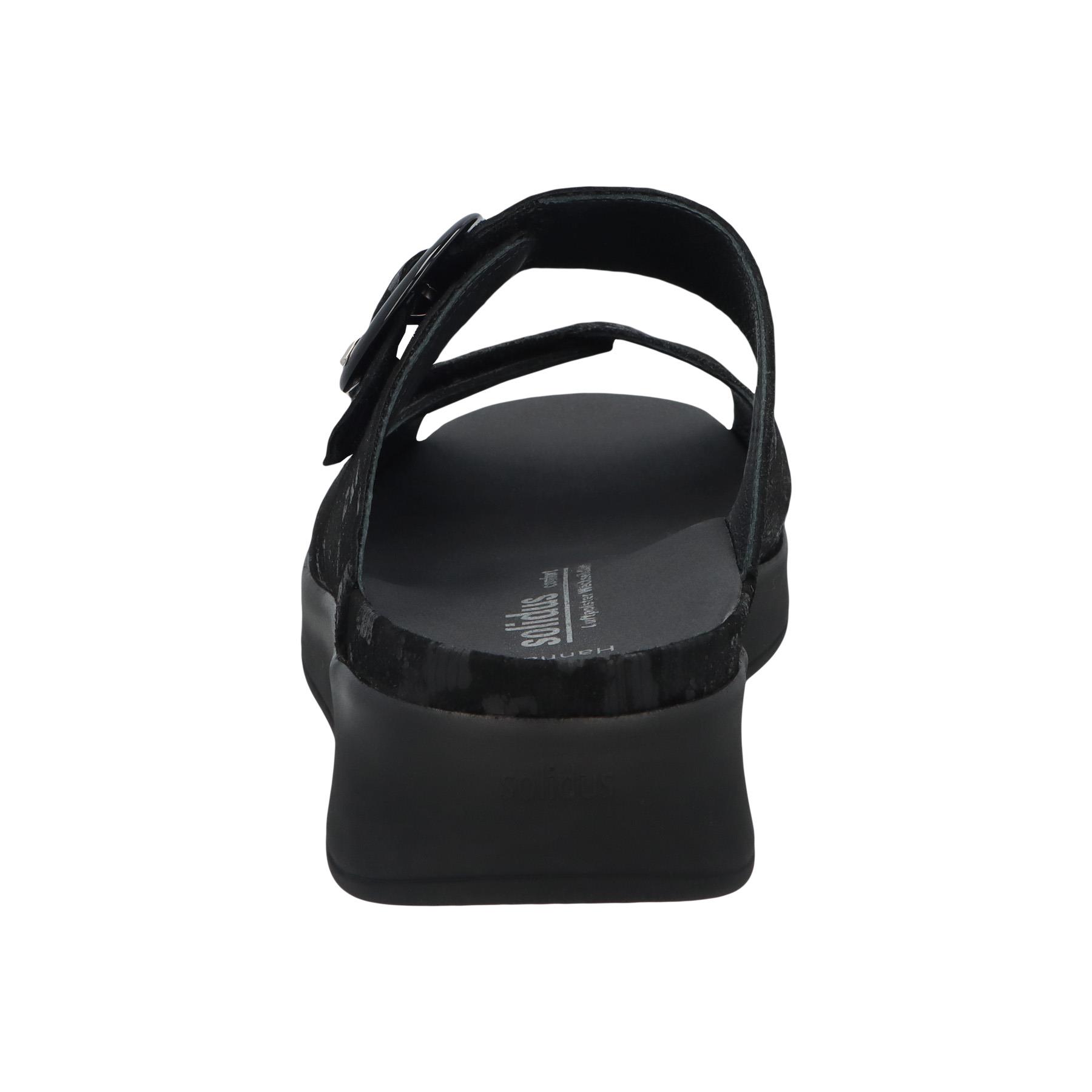 schwarze pantolette hinteransicht