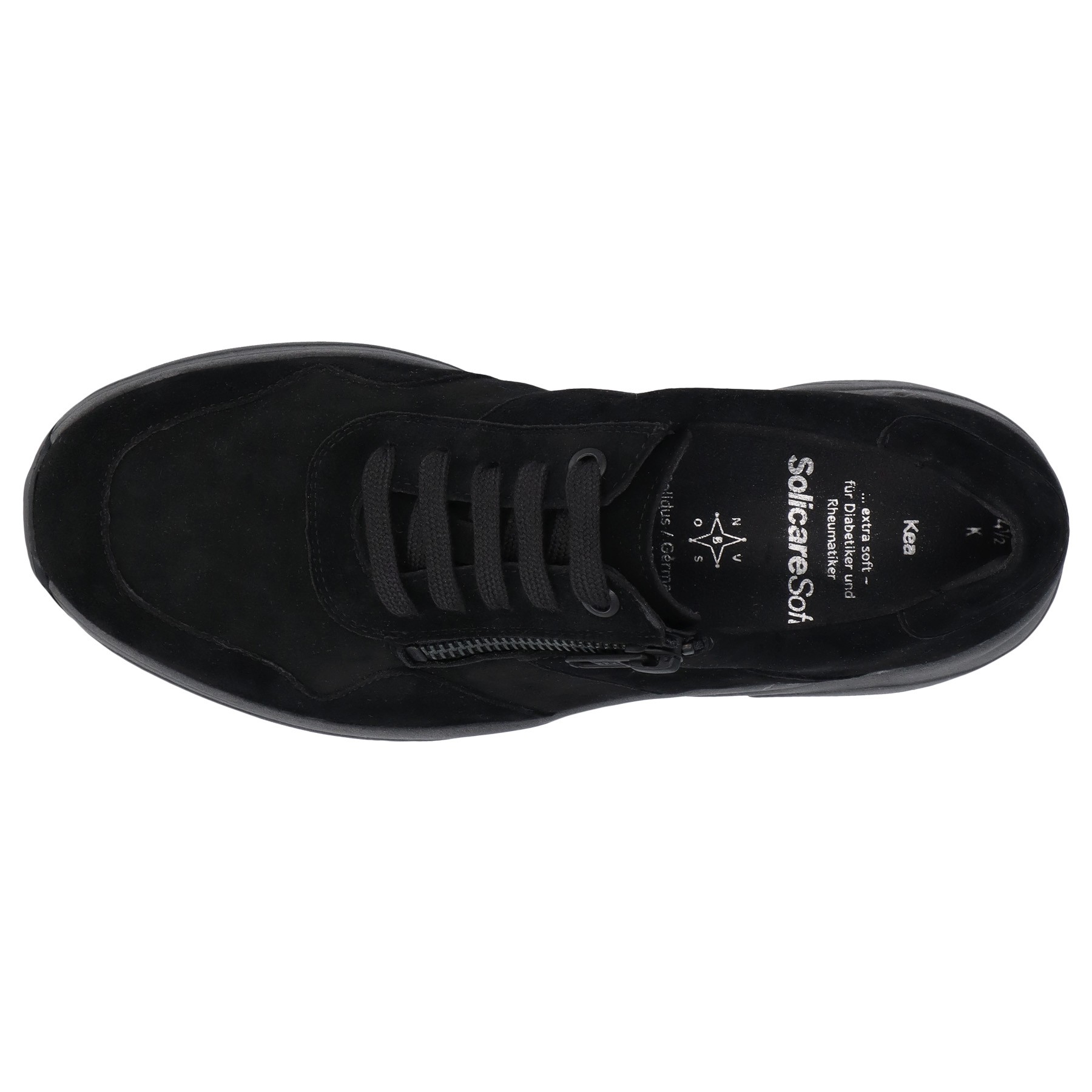 schwarze halbschuh draufsicht