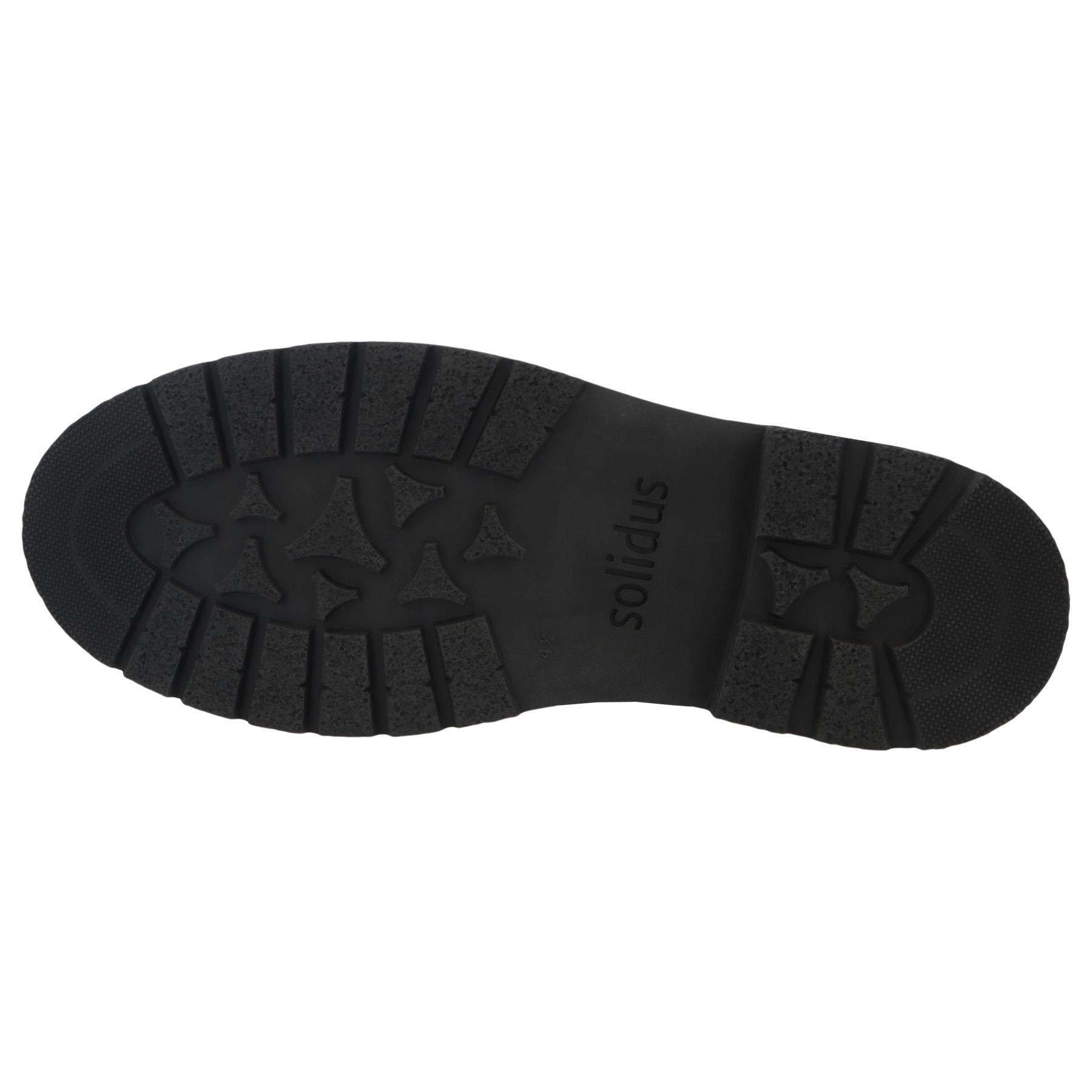 schwarze stiefel sohlenansicht